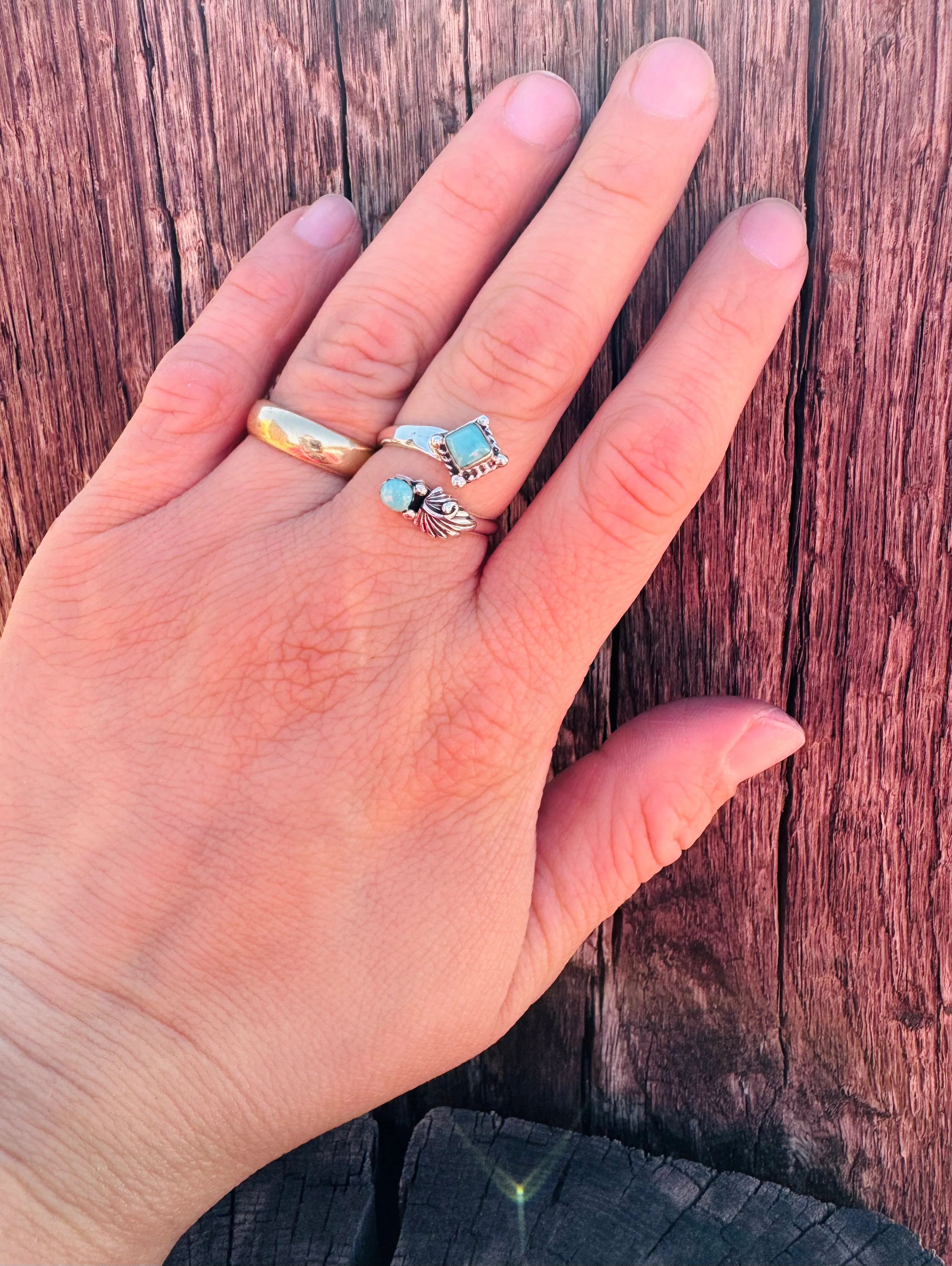 2 Stone Wrap Ring