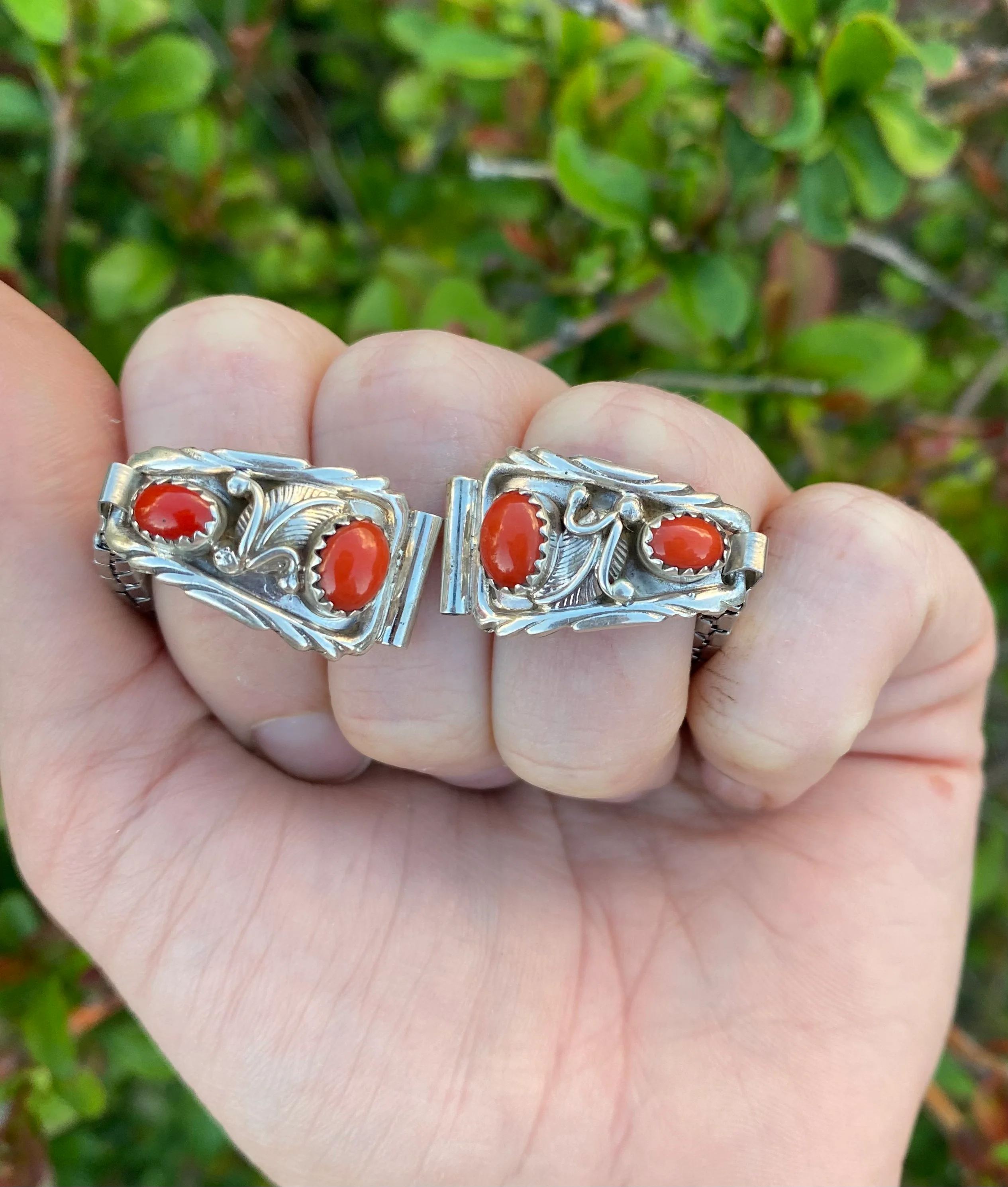 4 Stone Coral Watch Band From The Rodgers Collection - Image 2