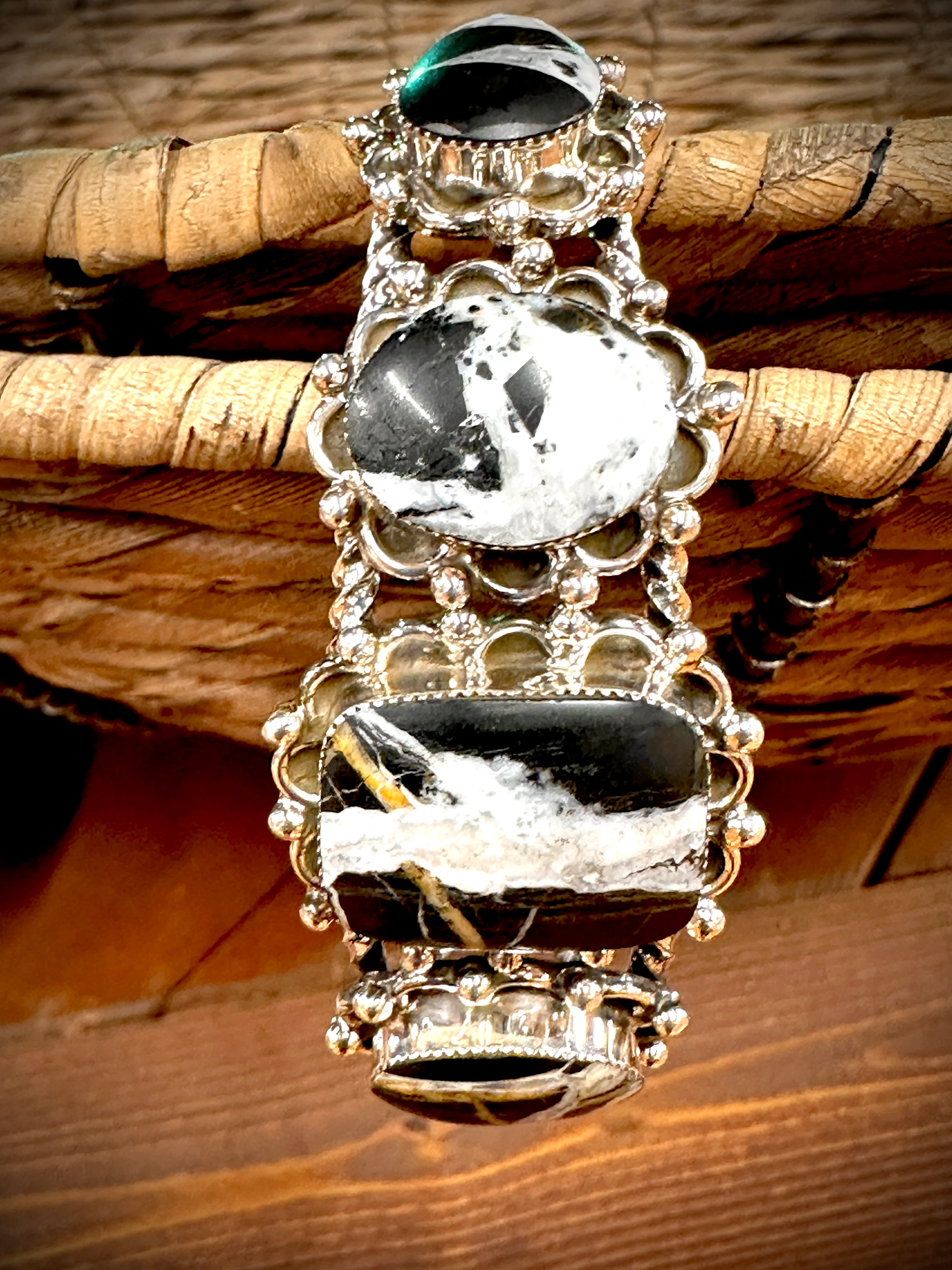 5 Stone White Buffalo Cuff - Image 3