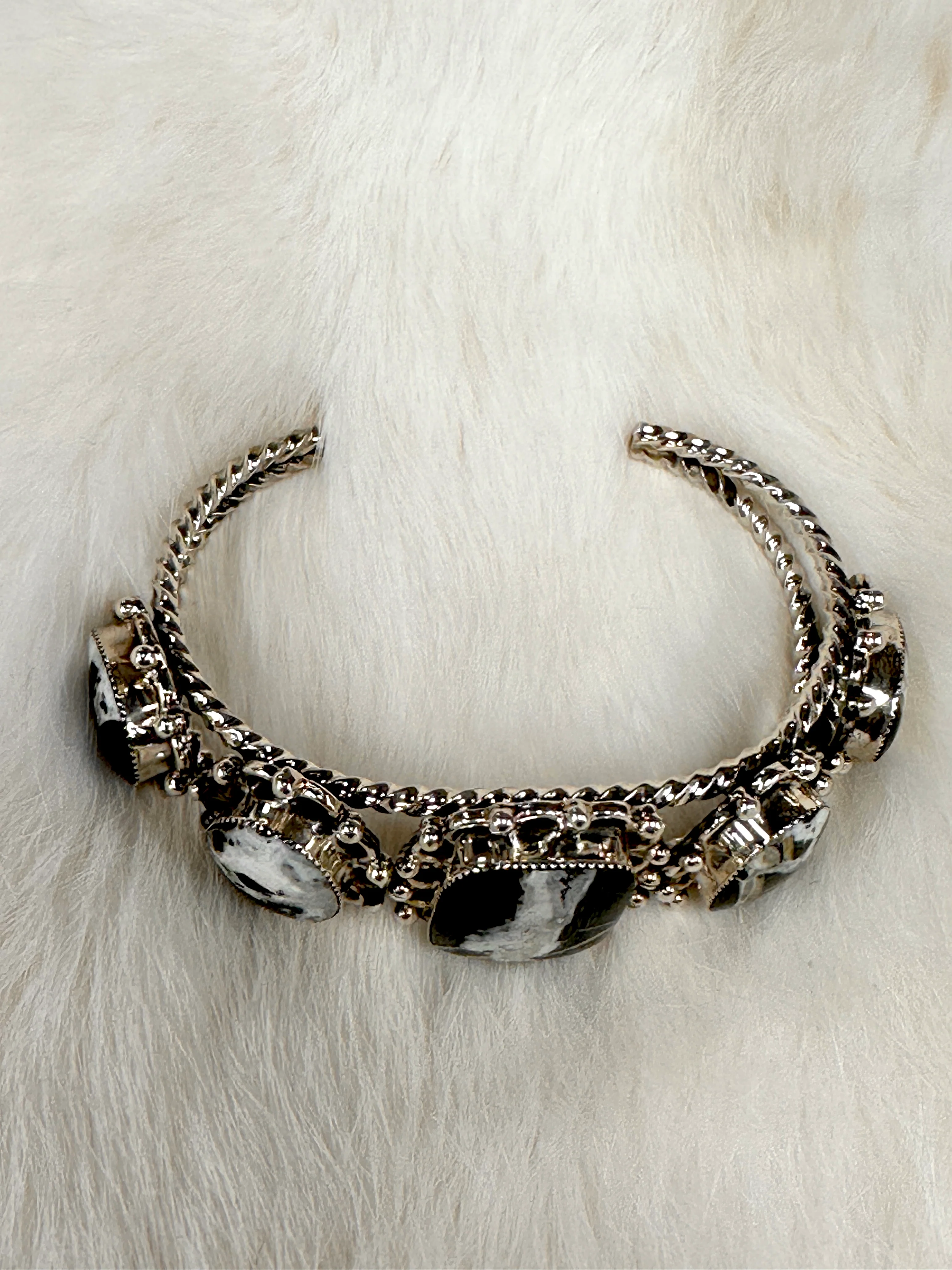 5 Stone White Buffalo Cuff - Image 5