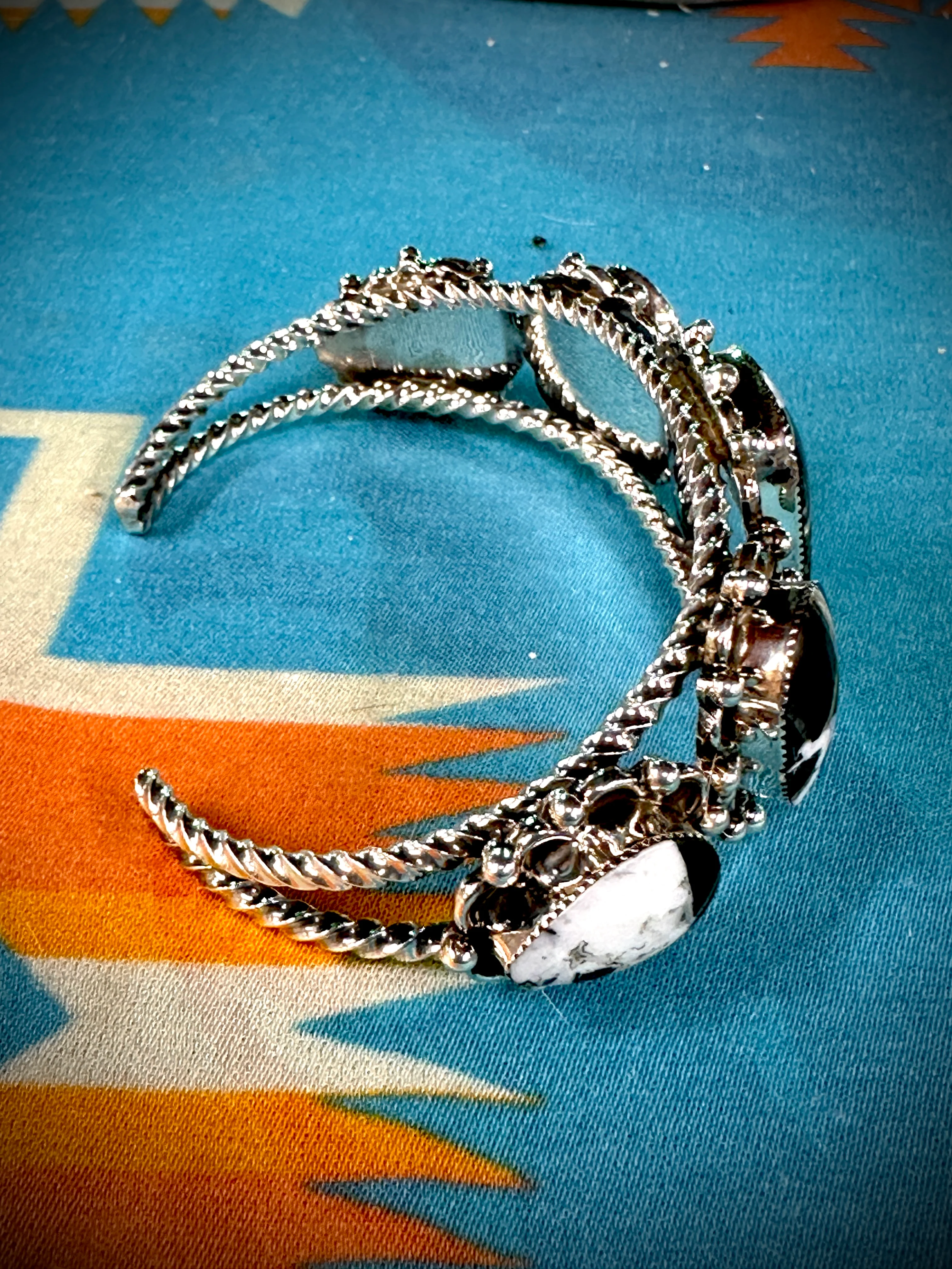 5 Stone White Buffalo Cuff - Image 6