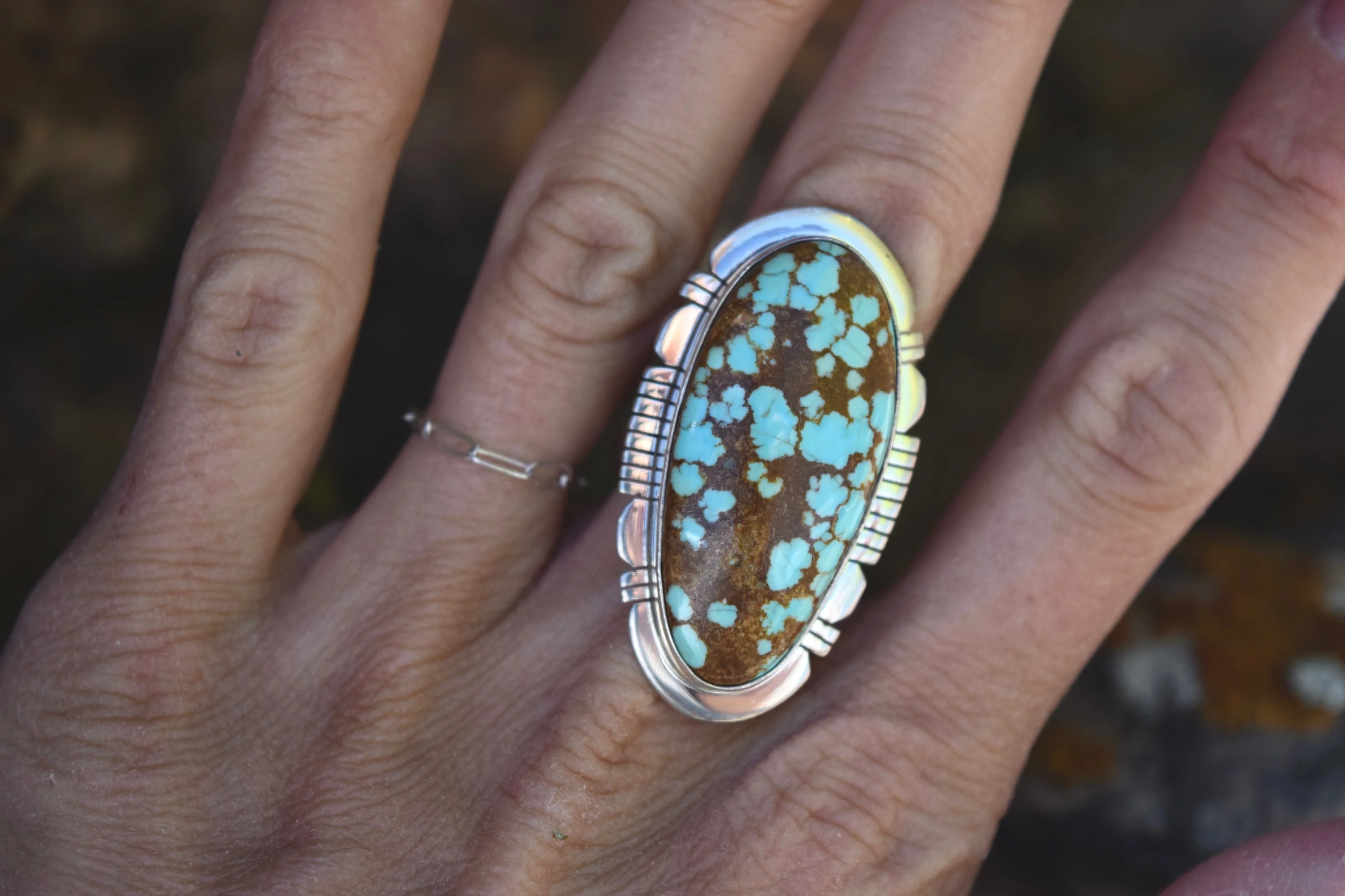 #8 TURQUOISE CRAFTED RING FROM THE RODGERS COLLECTION - Image 2
