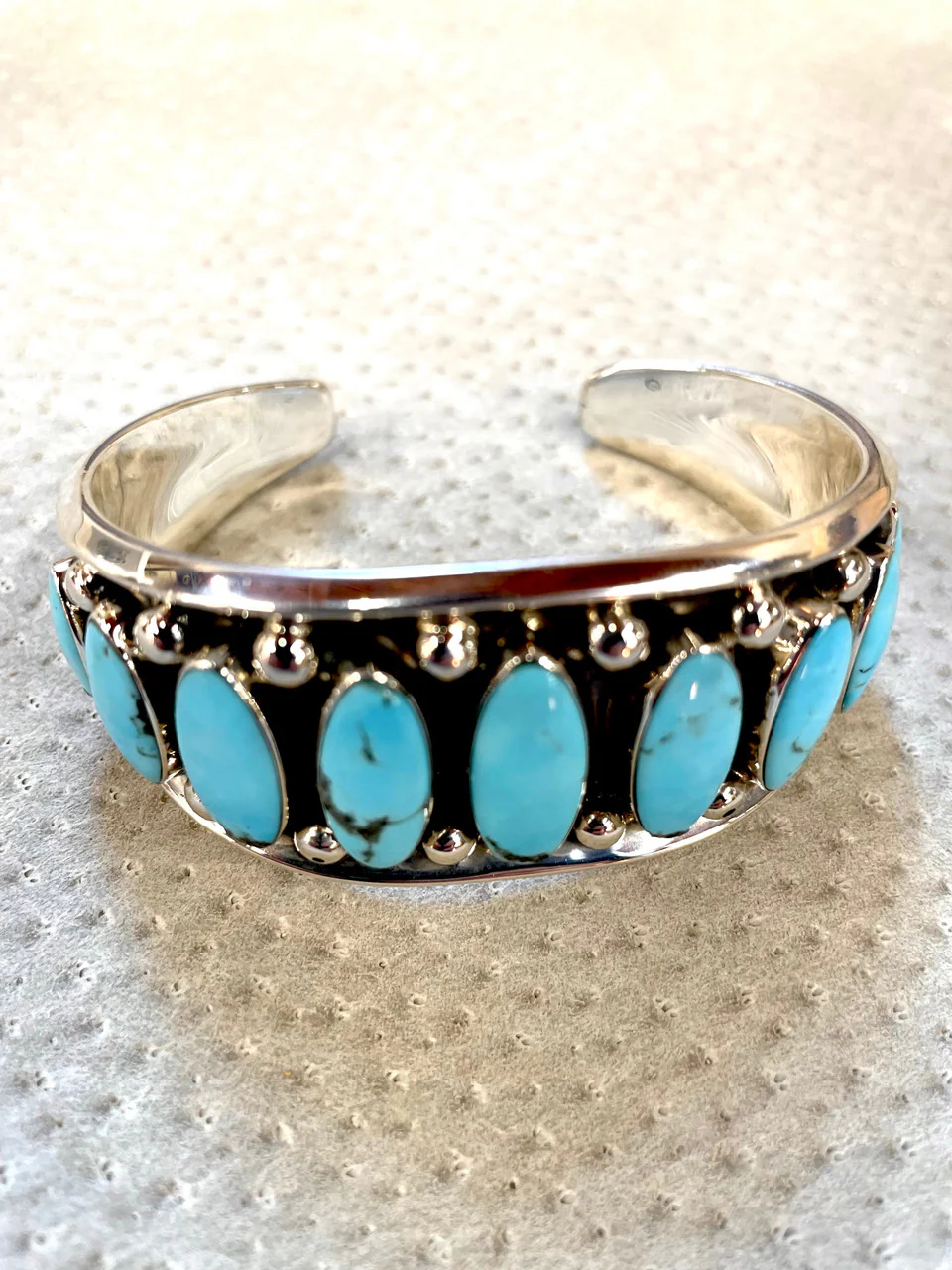 9 Stone Turquoise Cuff - Image 2