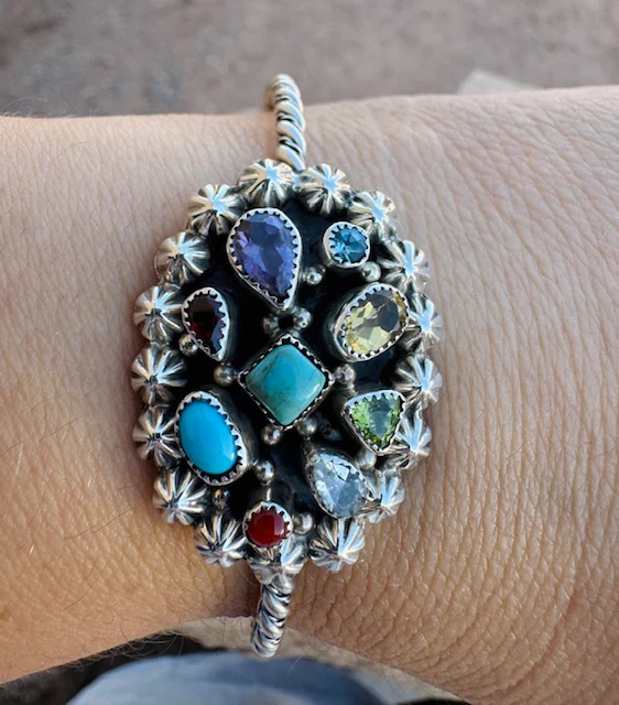 9 Stone Twisted Bracelet By David Lopez - Image 3