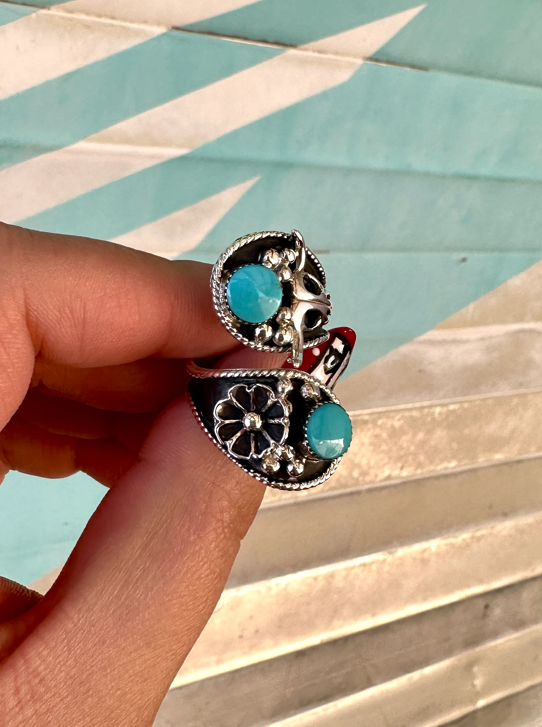 Adjustable Punchy Cow Boss Ring - Image 3