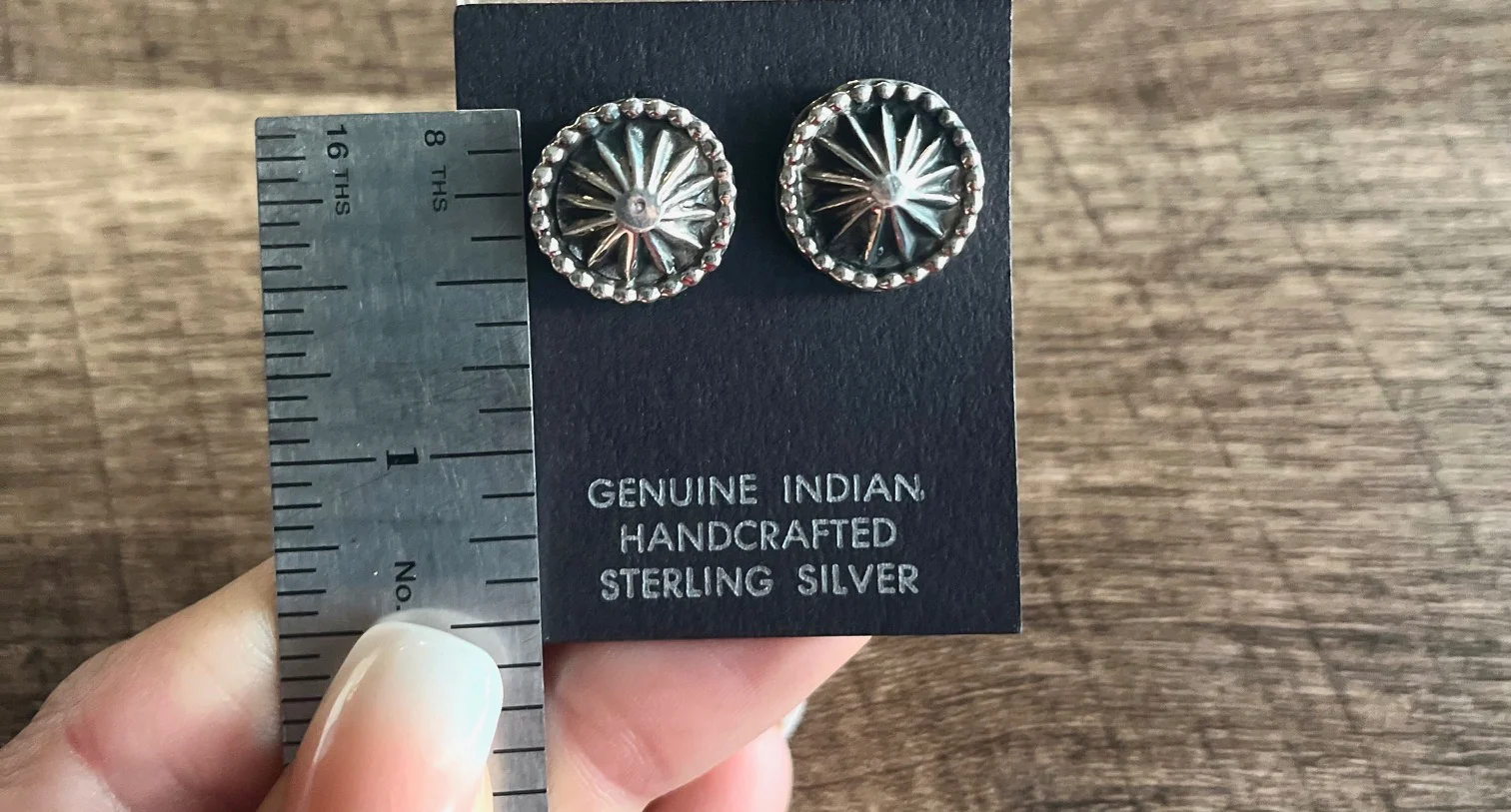 ANTIQUED CONCHO STUD EARRINGS FROM THE RODGERS COLLECTION - Image 2