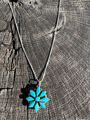 Azure Blue Turquoise Pendant - Image 2