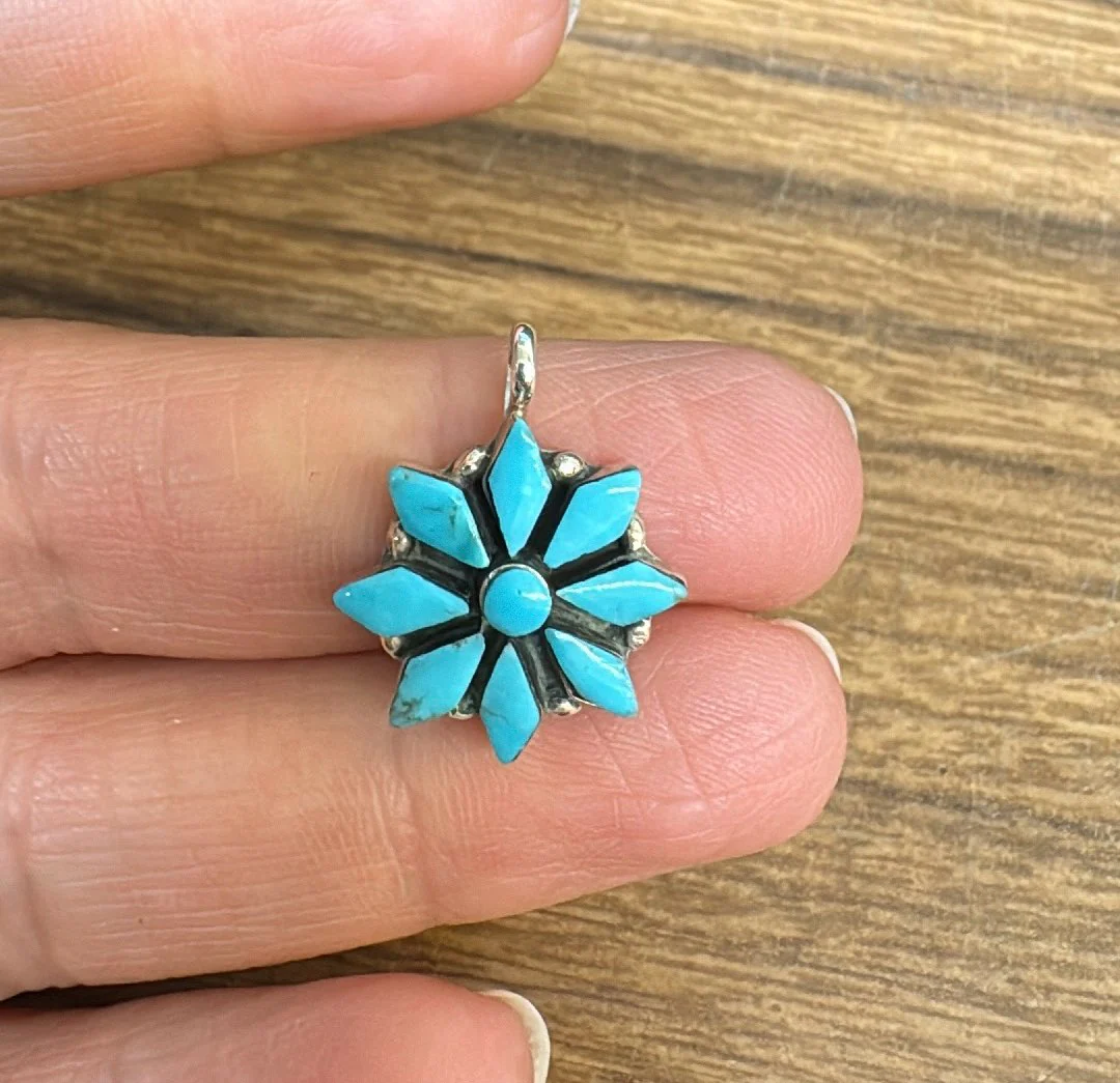 Azure Blue Turquoise Pendant - Image 4