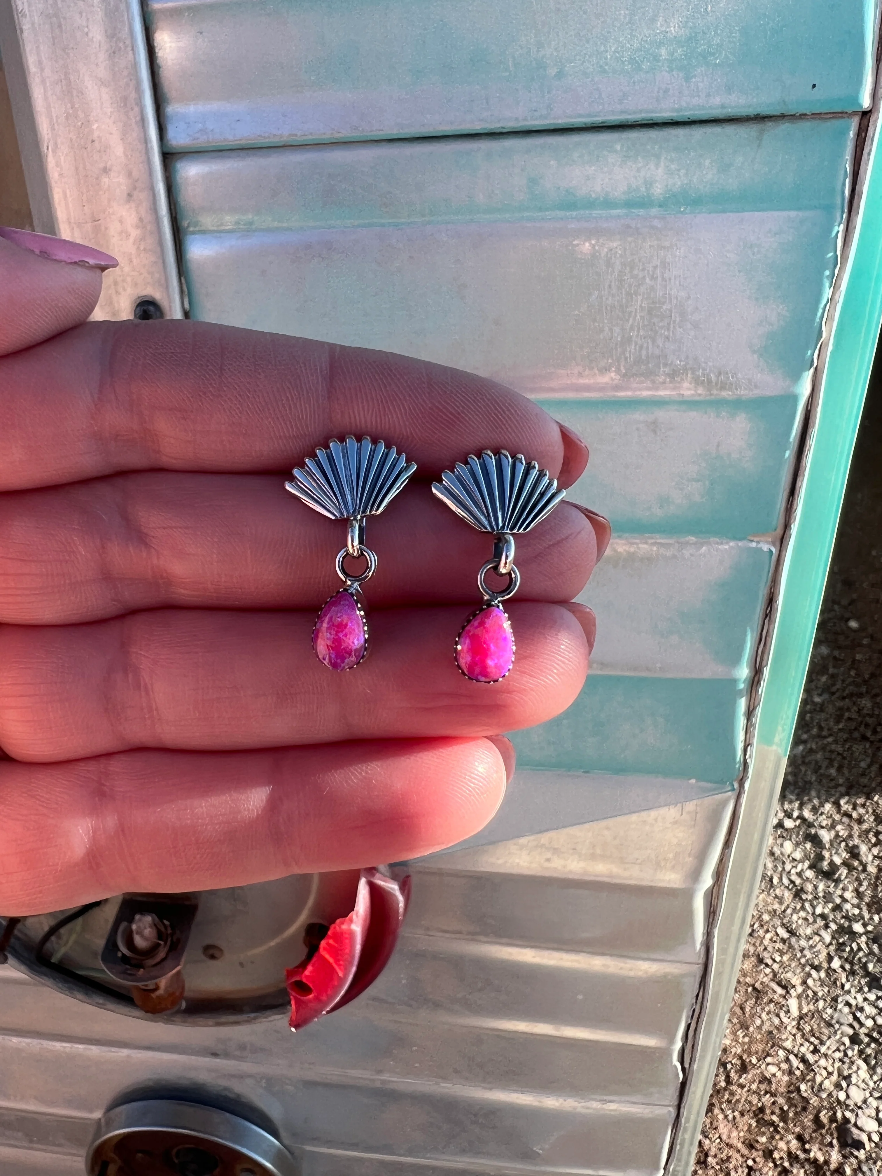 Barbie Fan Drop Earrings - Image 2
