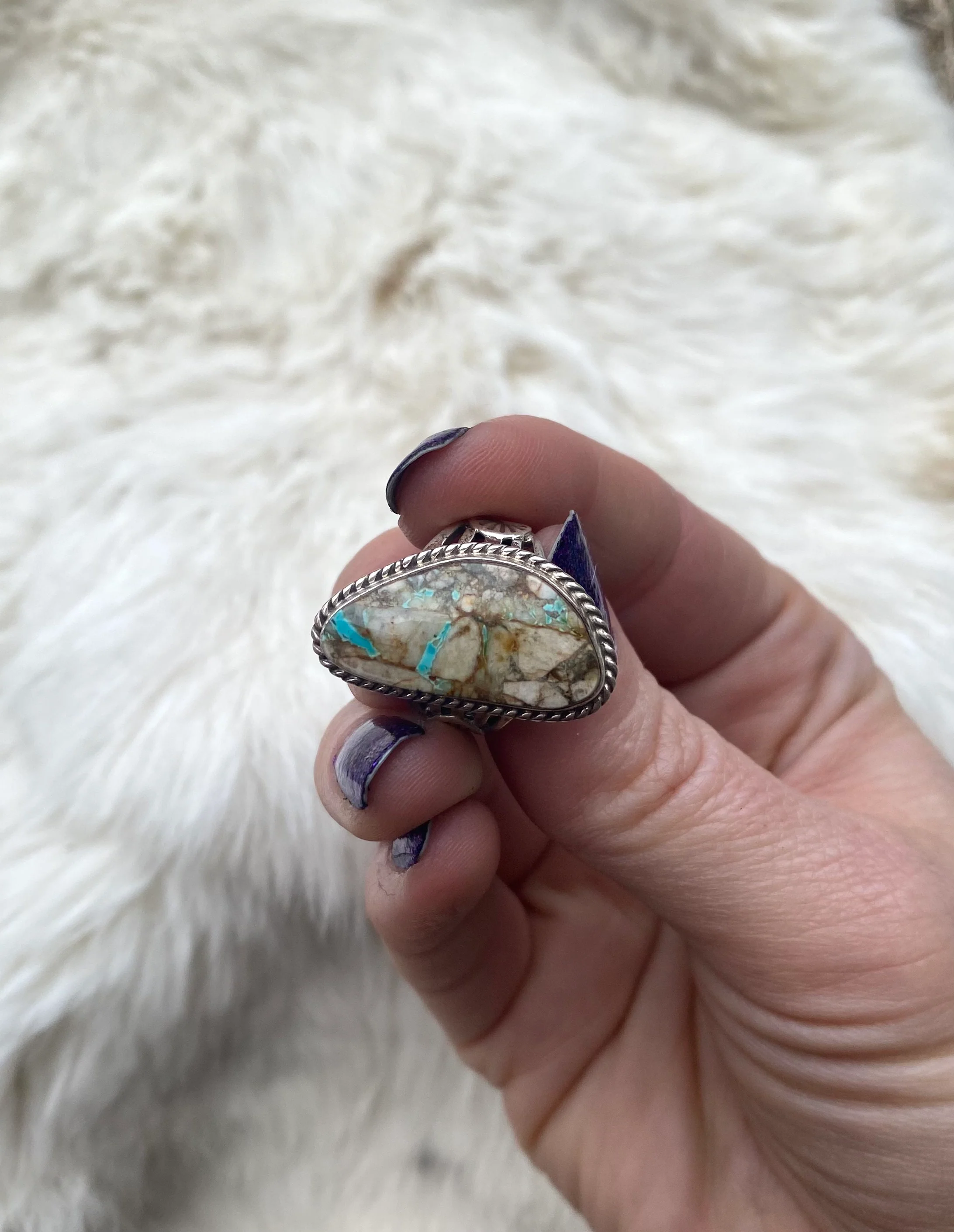 Unbothered Boulder Turquoise Ring From The Rogers Collection - Image 3