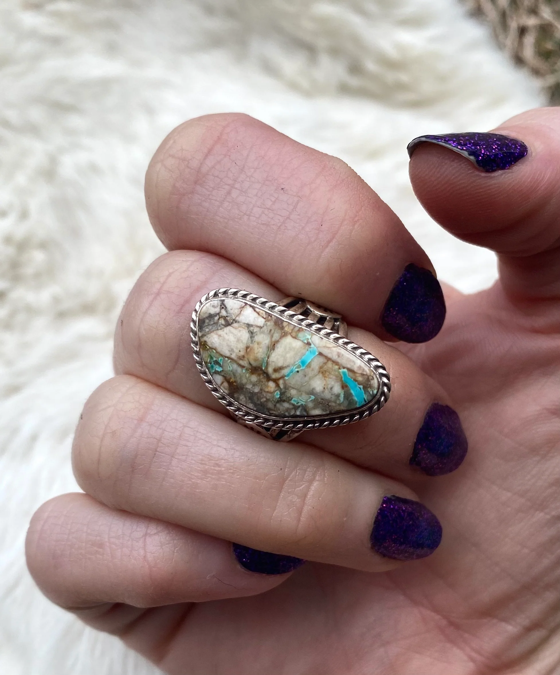 Unbothered Boulder Turquoise Ring From The Rogers Collection - Image 4