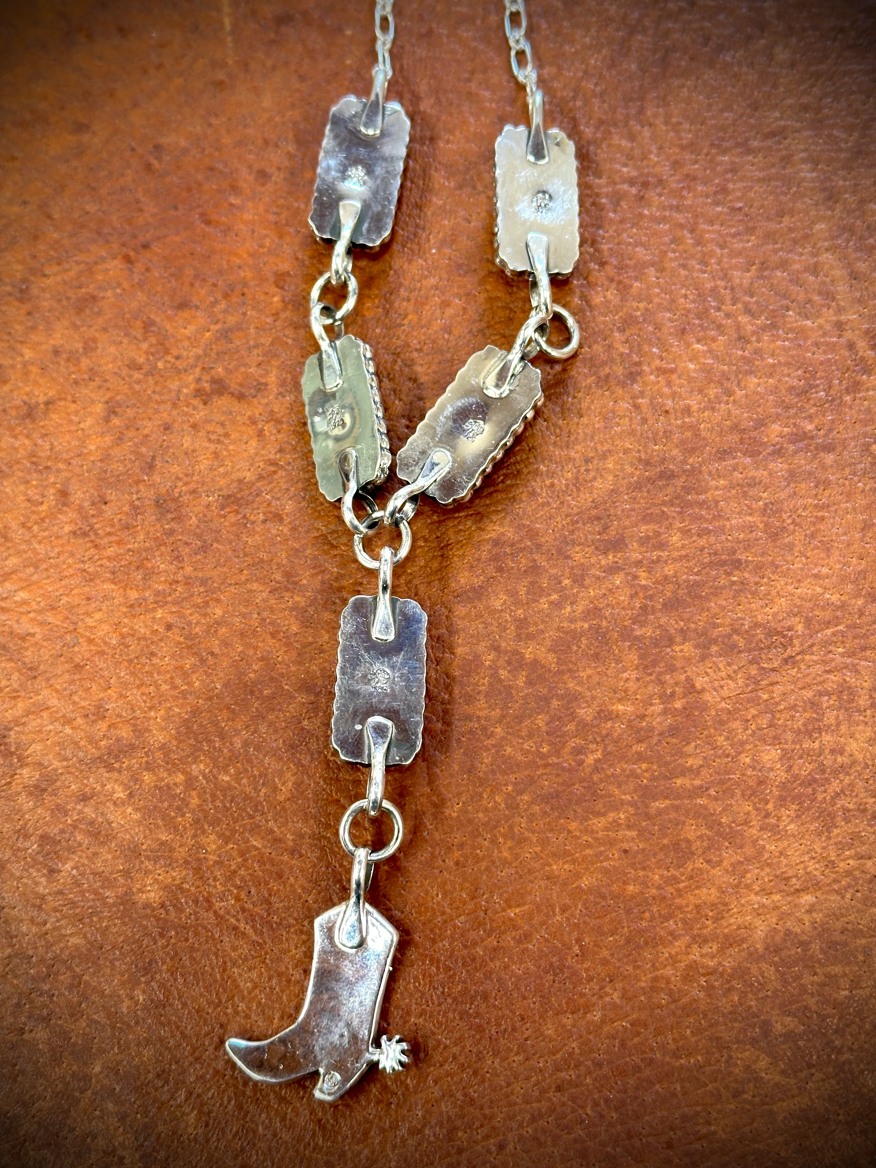 Boots and Spurs Turquoise Lariat Necklace - Image 5