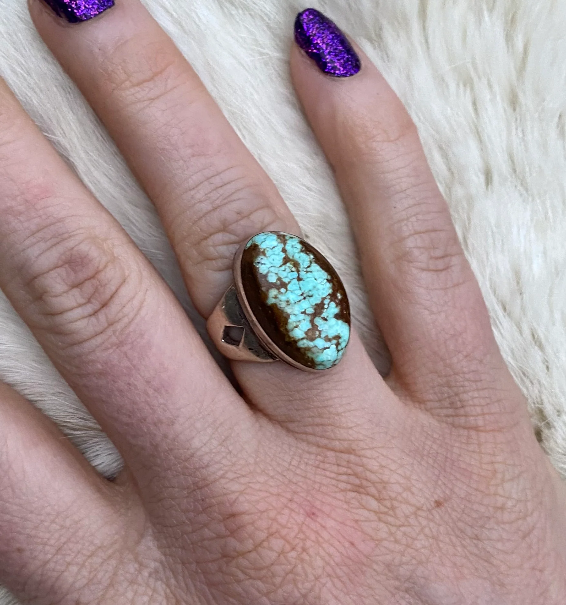 Center Stage Nevada Turquoise Ring From the Rogers Collection - Image 5