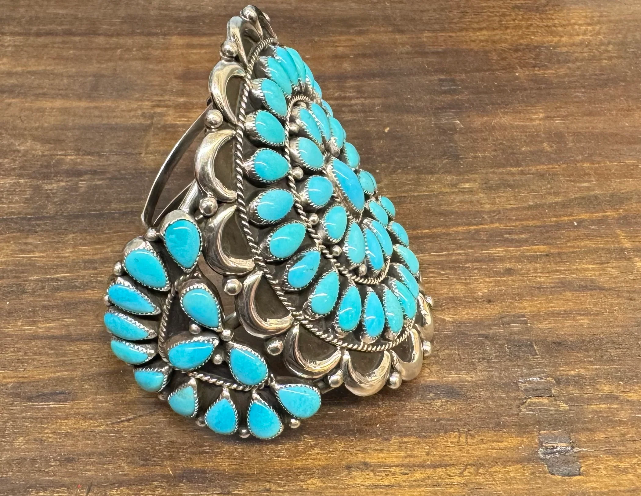 Ceremonial Turquoise Cluster Cuff - Image 4