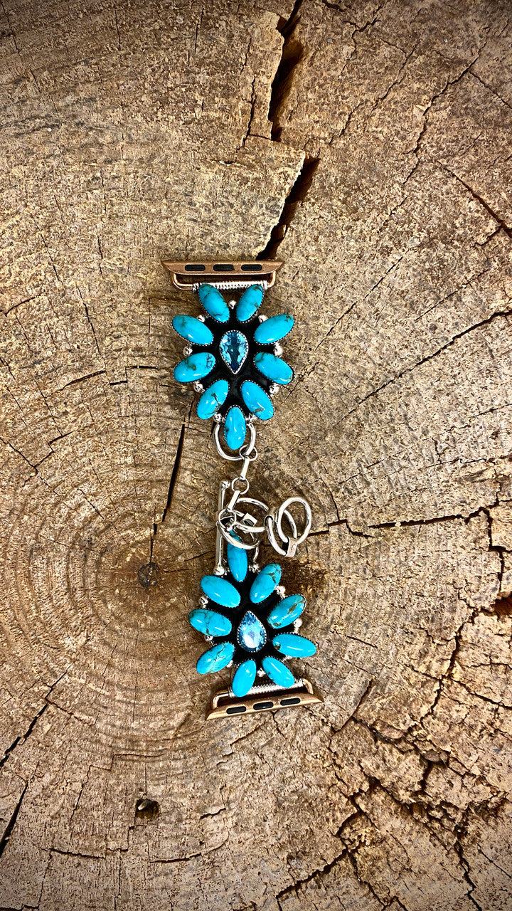 Chaco Canyon Cluster Turquoise-Blue Topaz Watch - Image 3