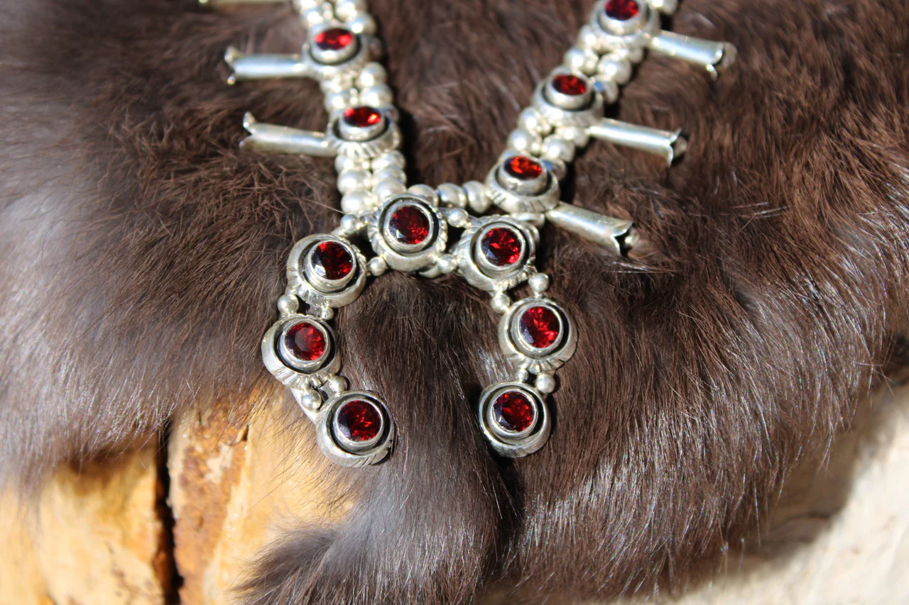 Chaco Canyon Couture Garnet Squash Blossom - Image 3