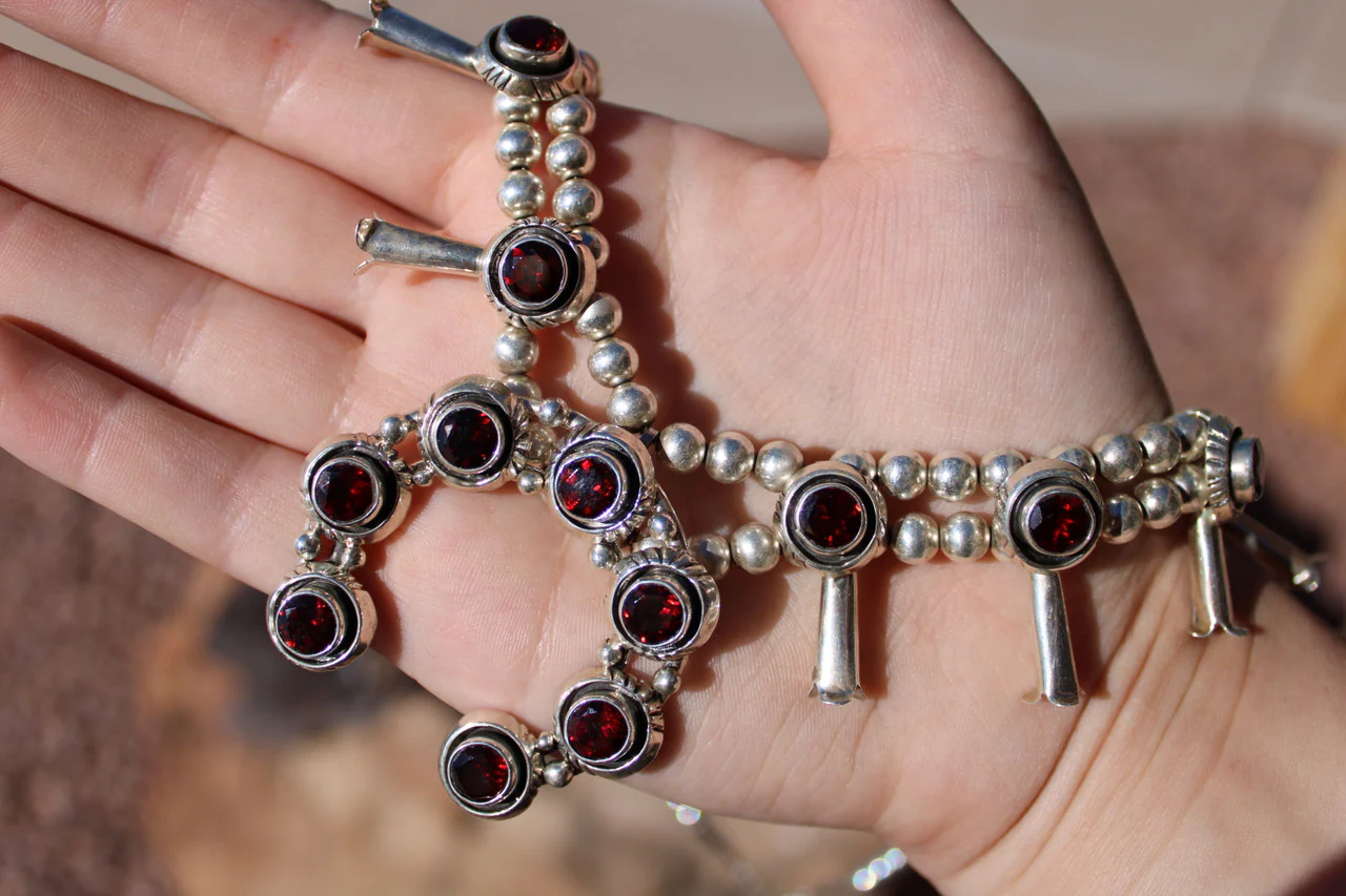 Chaco Canyon Couture Garnet Squash Blossom - Image 4