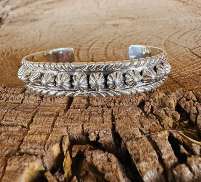 Chaco Canyon Silver Studded Cuff - Image 3
