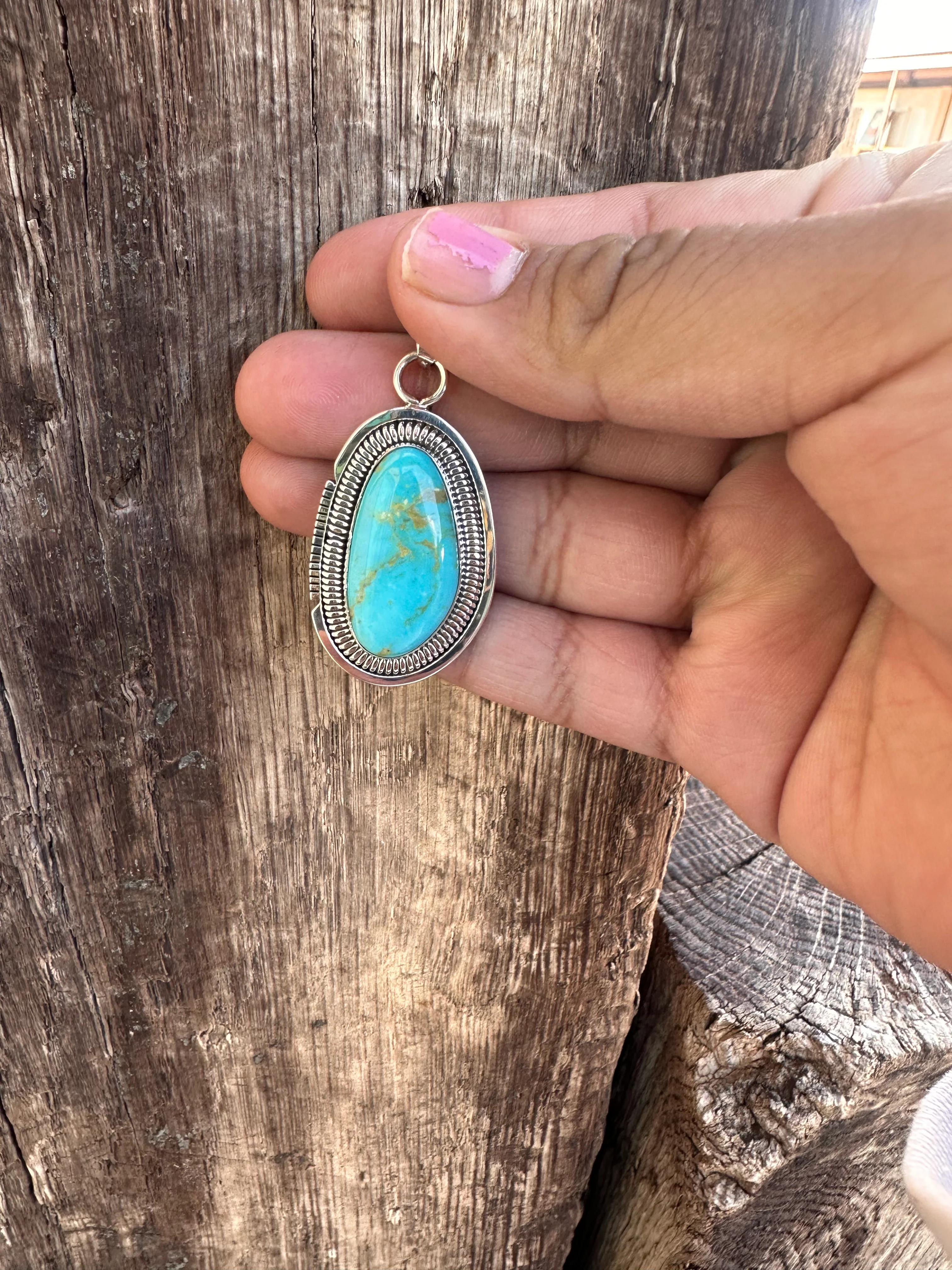 Chaco Canyon Turquoise Pendant - Image 2