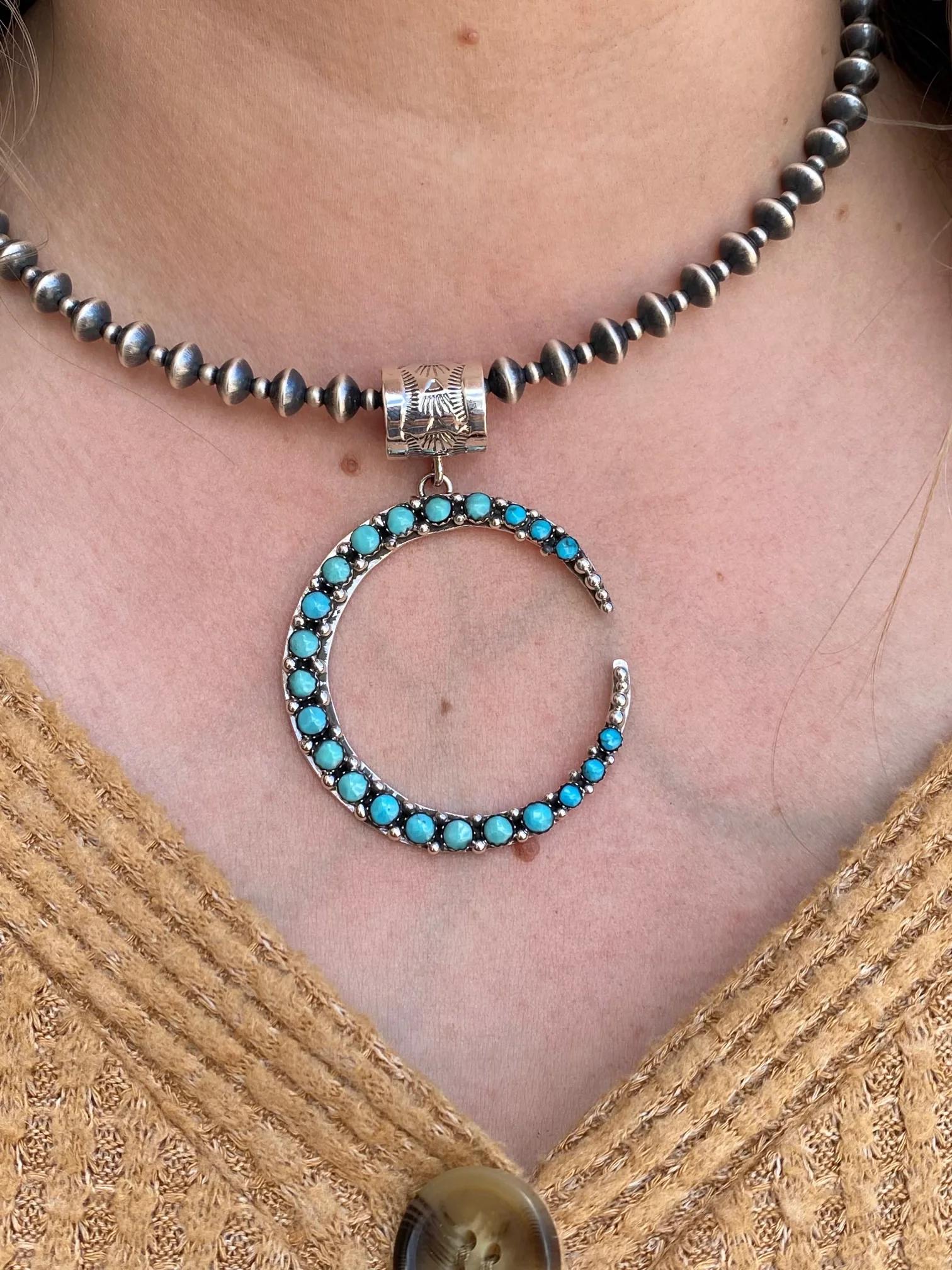 Chaco Crescent Moon Necklace - Image 3