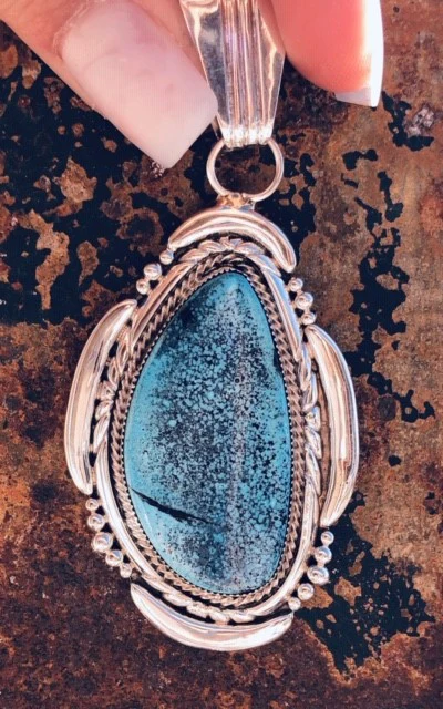 Clarence Long Nevada Turquoise Pendant - Image 3