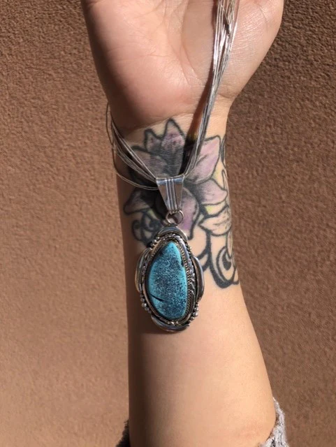 Clarence Long Nevada Turquoise Pendant - Image 4