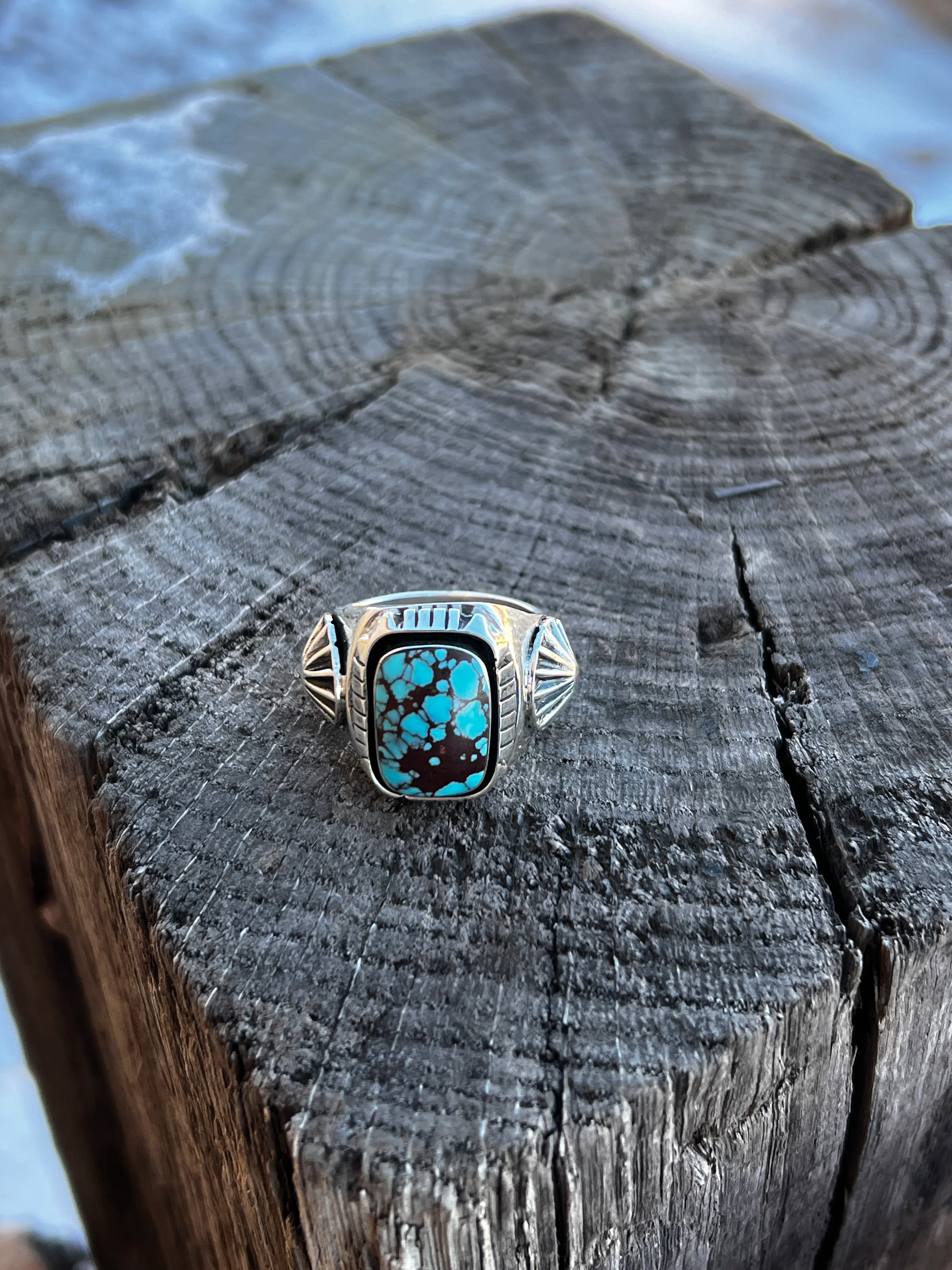 Cleopatra's Royal Web Turquoise Men's Ring