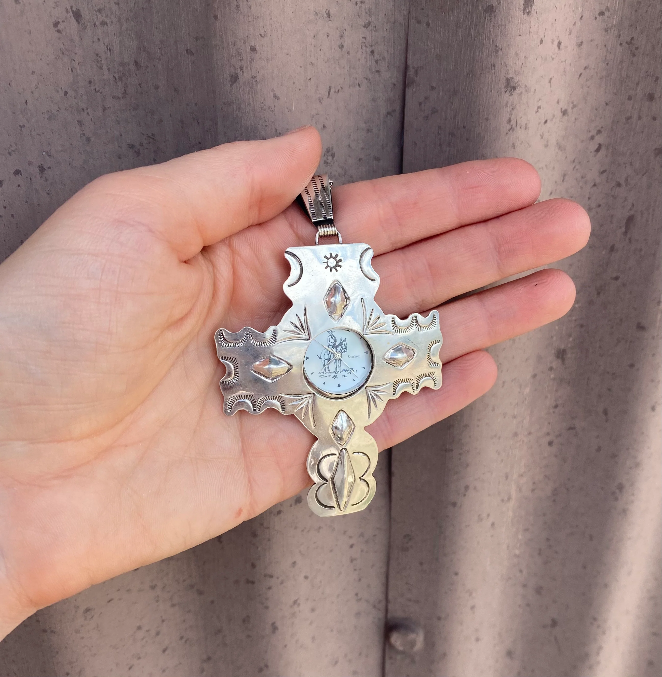 Clock Cross Necklace From The Rodgers Collection - Image 3