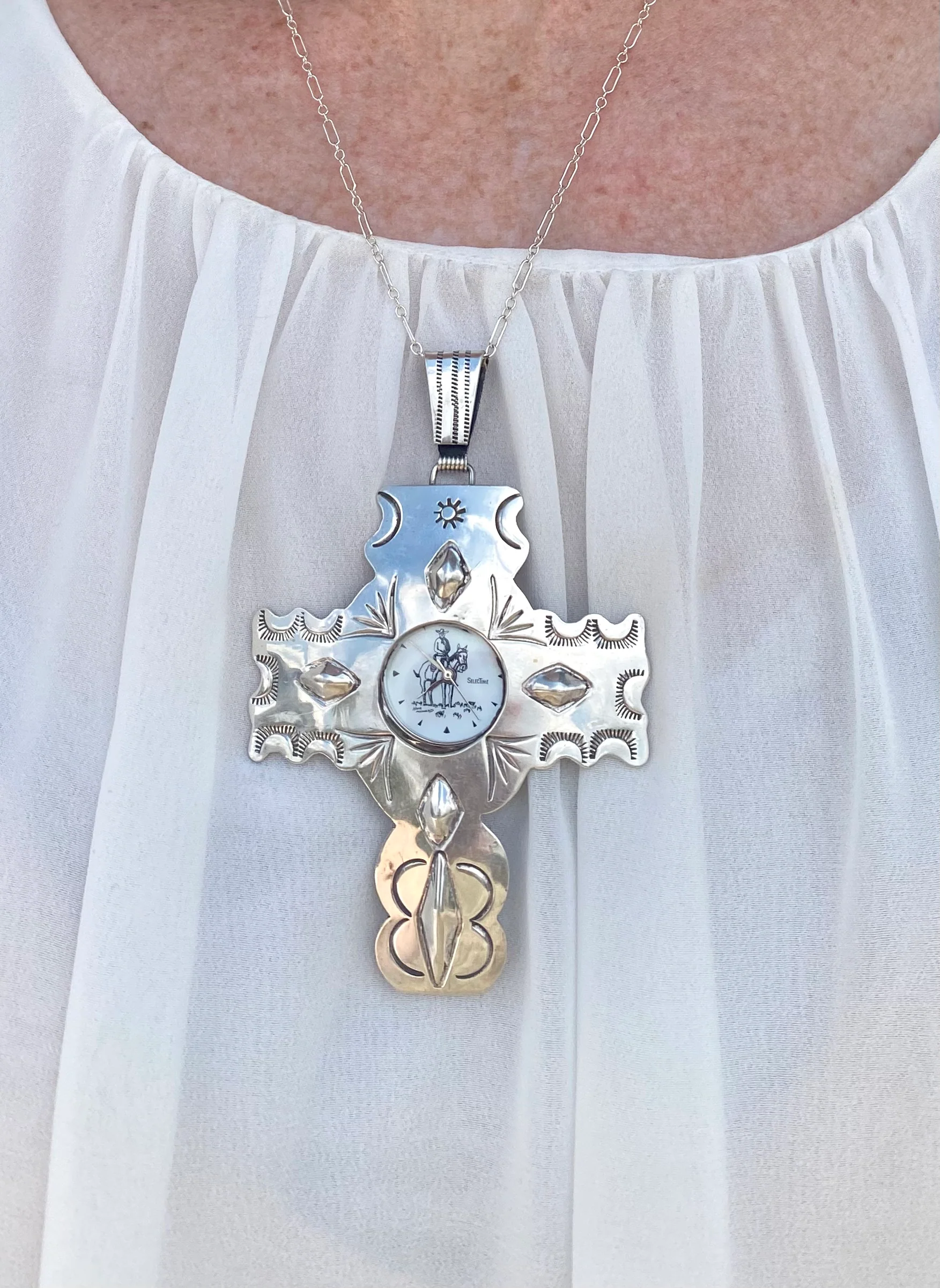 Clock Cross Necklace From The Rodgers Collection - Image 4