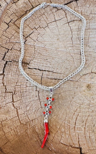 Coral And Turquoise Reversible Necklace - Image 2
