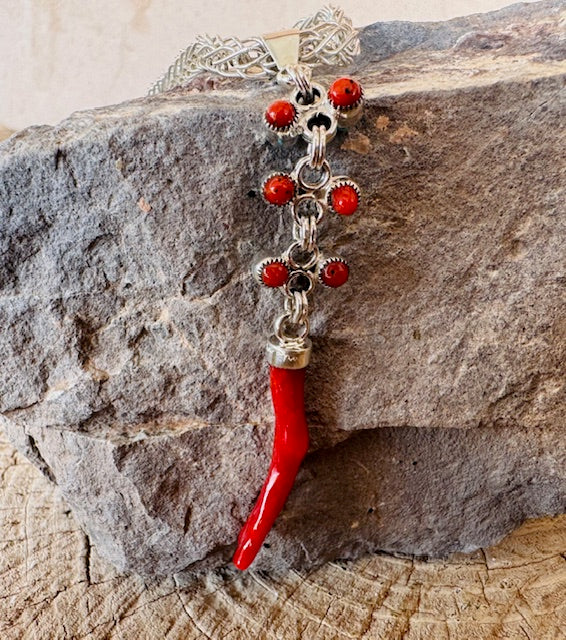 Coral And Turquoise Reversible Necklace - Image 3