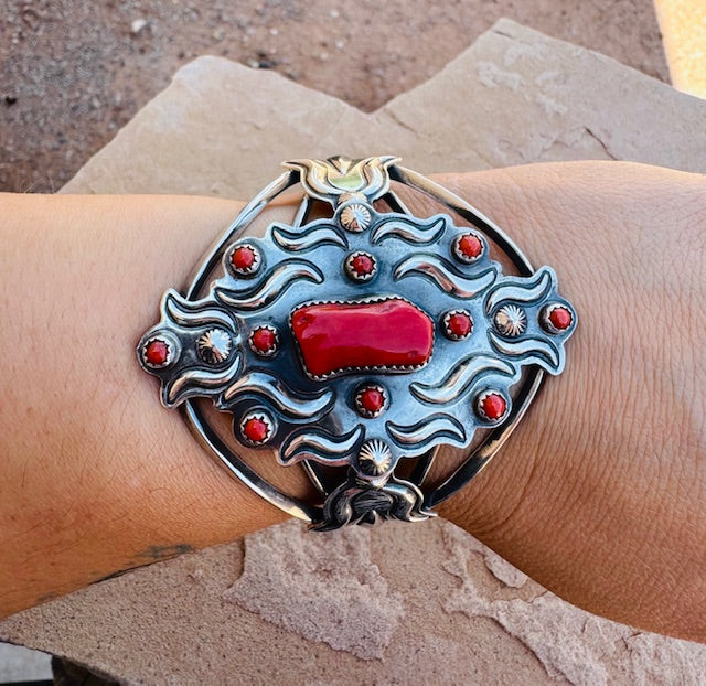 Coral Flames Cuff