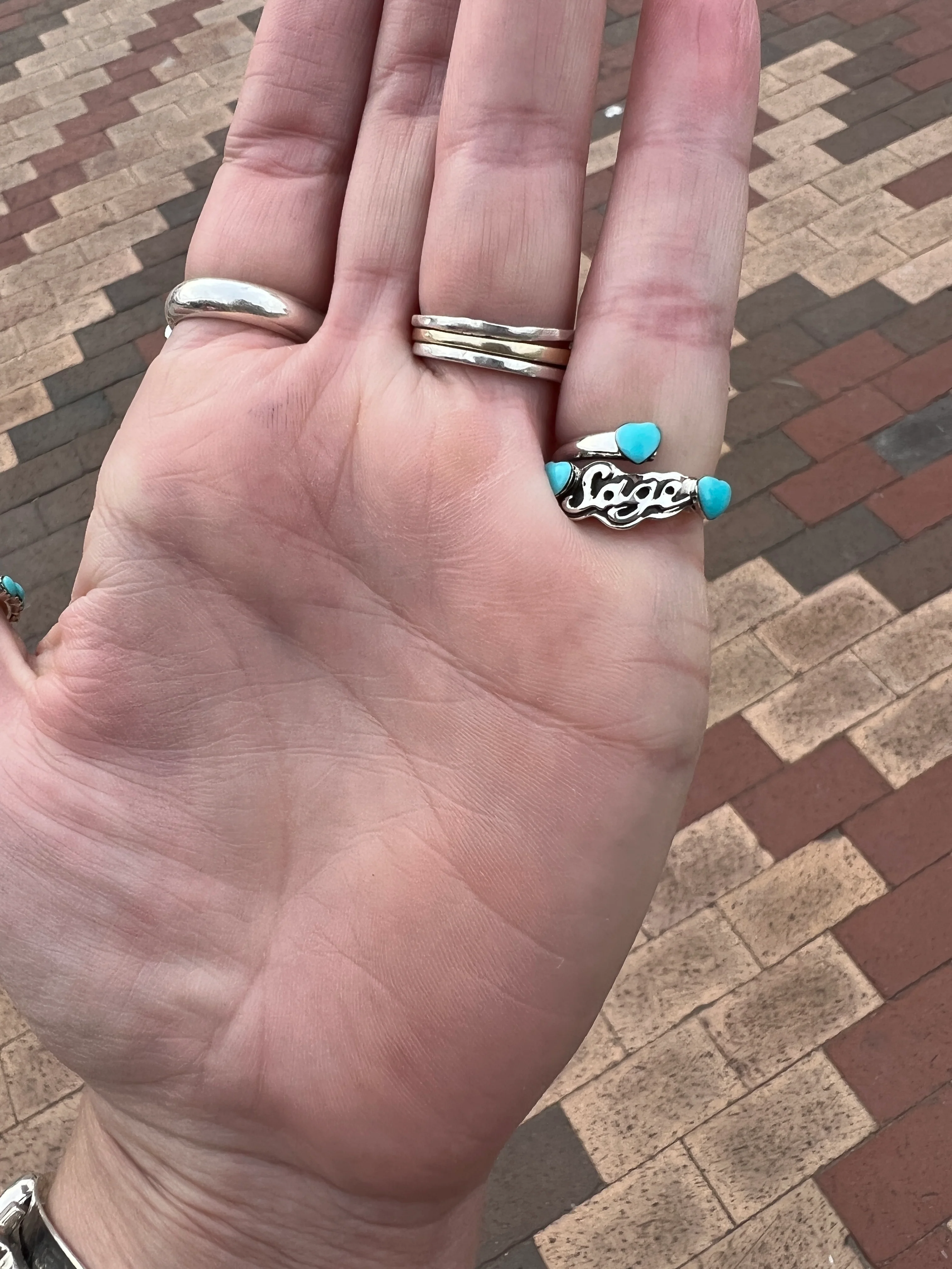 Custom Heart Name Ring - Image 5