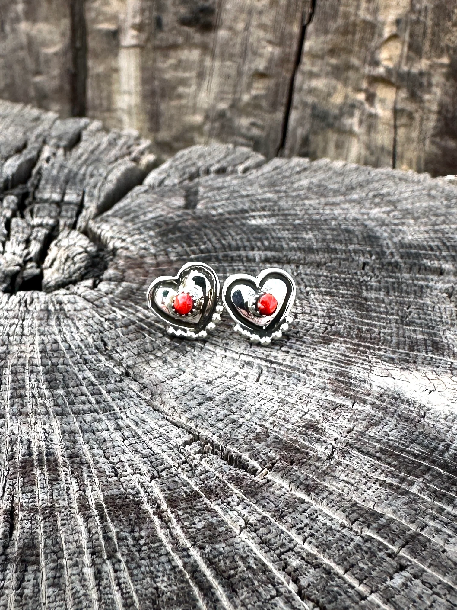 Cute Little Desert Heart Earrings - Image 2