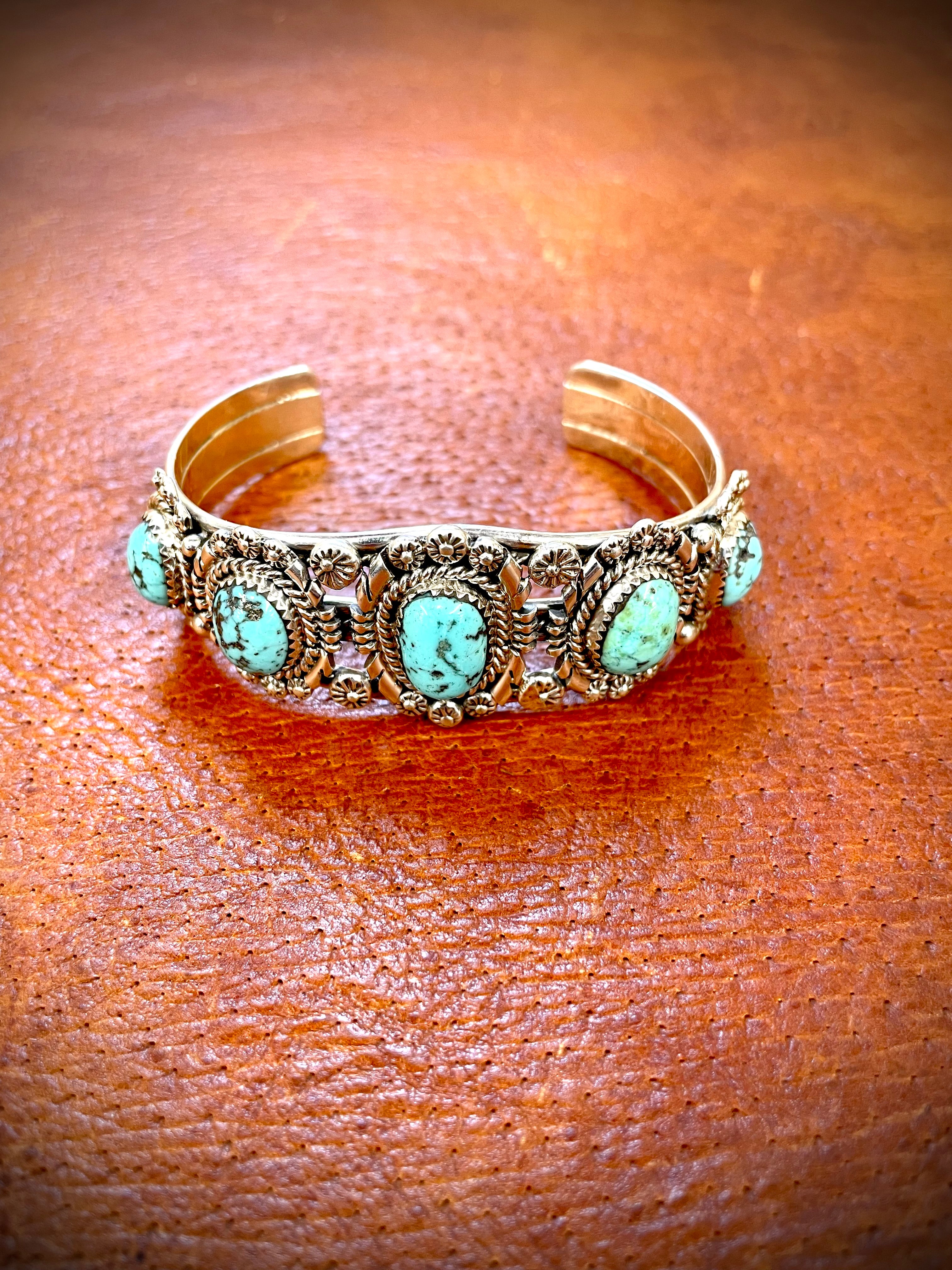 Feelin' the Feelin' Blue Turquoise Cuff and Ring Set - Image 4