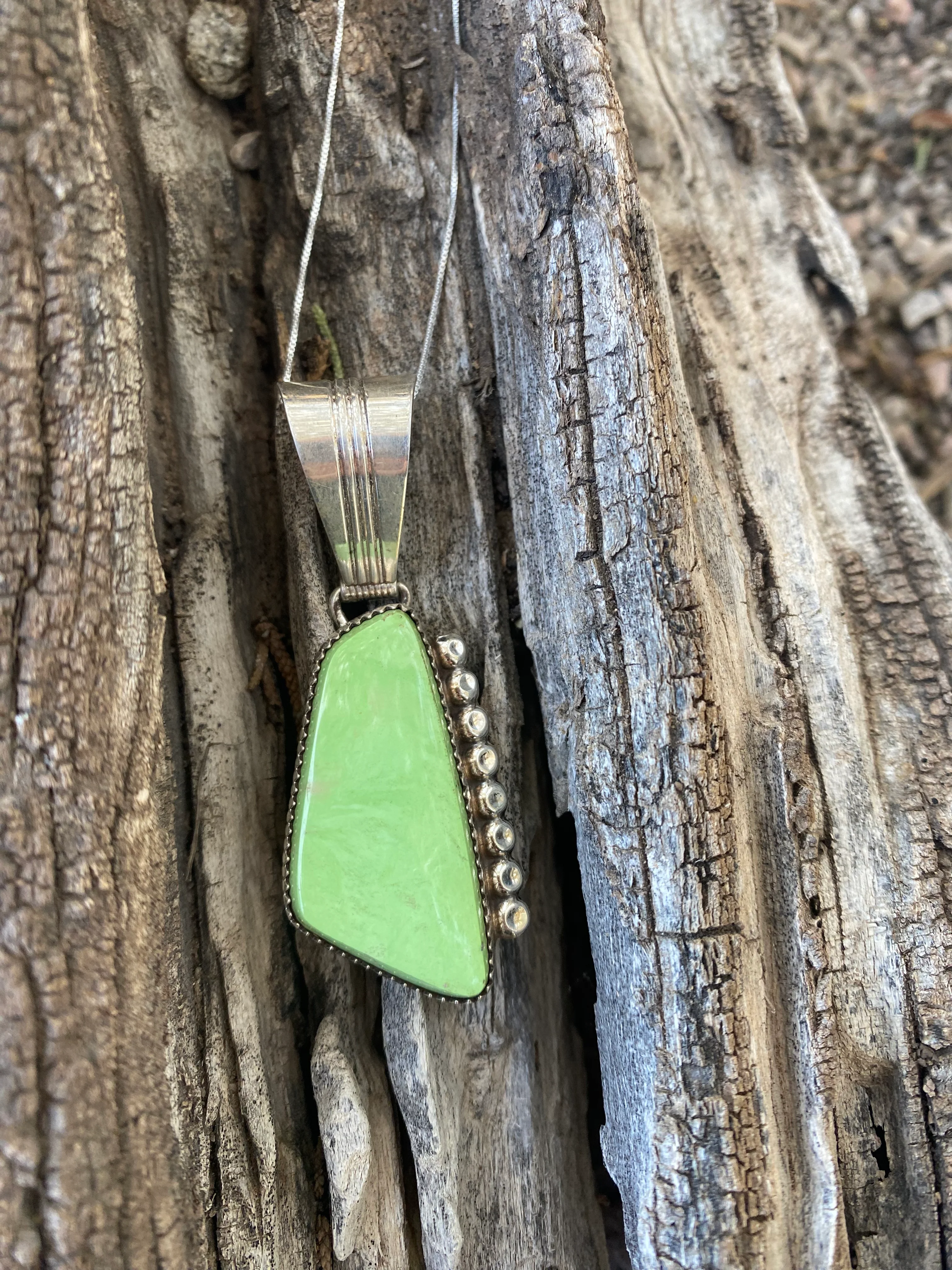 Geometric Green Turquoise Necklace From The Rodgers Collection - Image 3