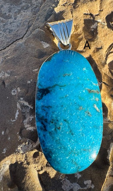 Giant Oval Turquoise Pendant - Image 5
