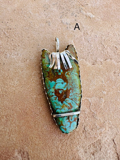 Turquoise Horse Pendants By Leola Nastacio (Large) - Image 2