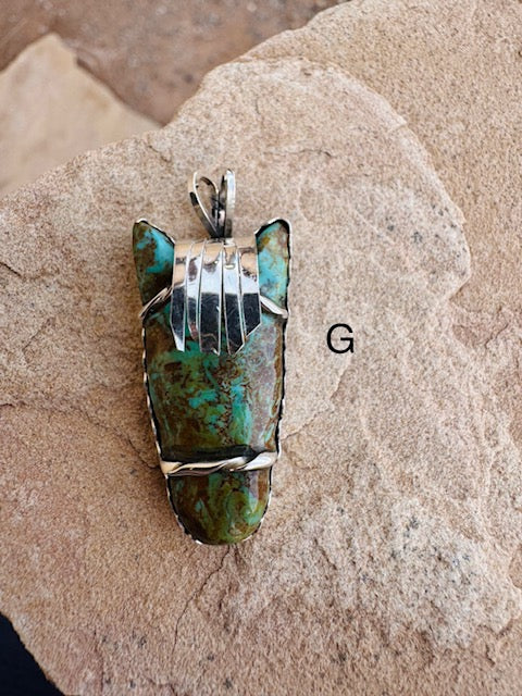 Turquoise Horse Pendants By Leola Nastacio (Large) - Image 8