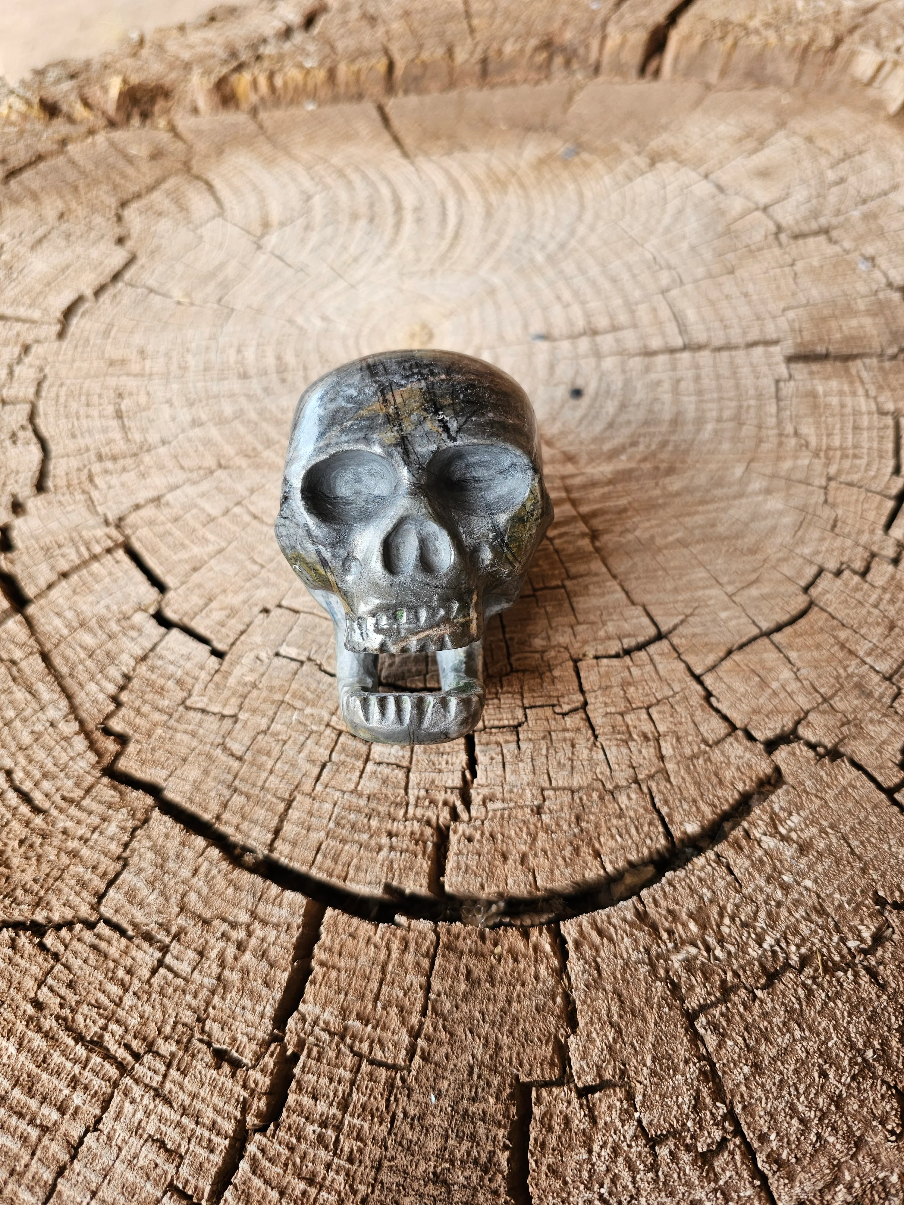 Hand Carved Stone Skull - Image 7