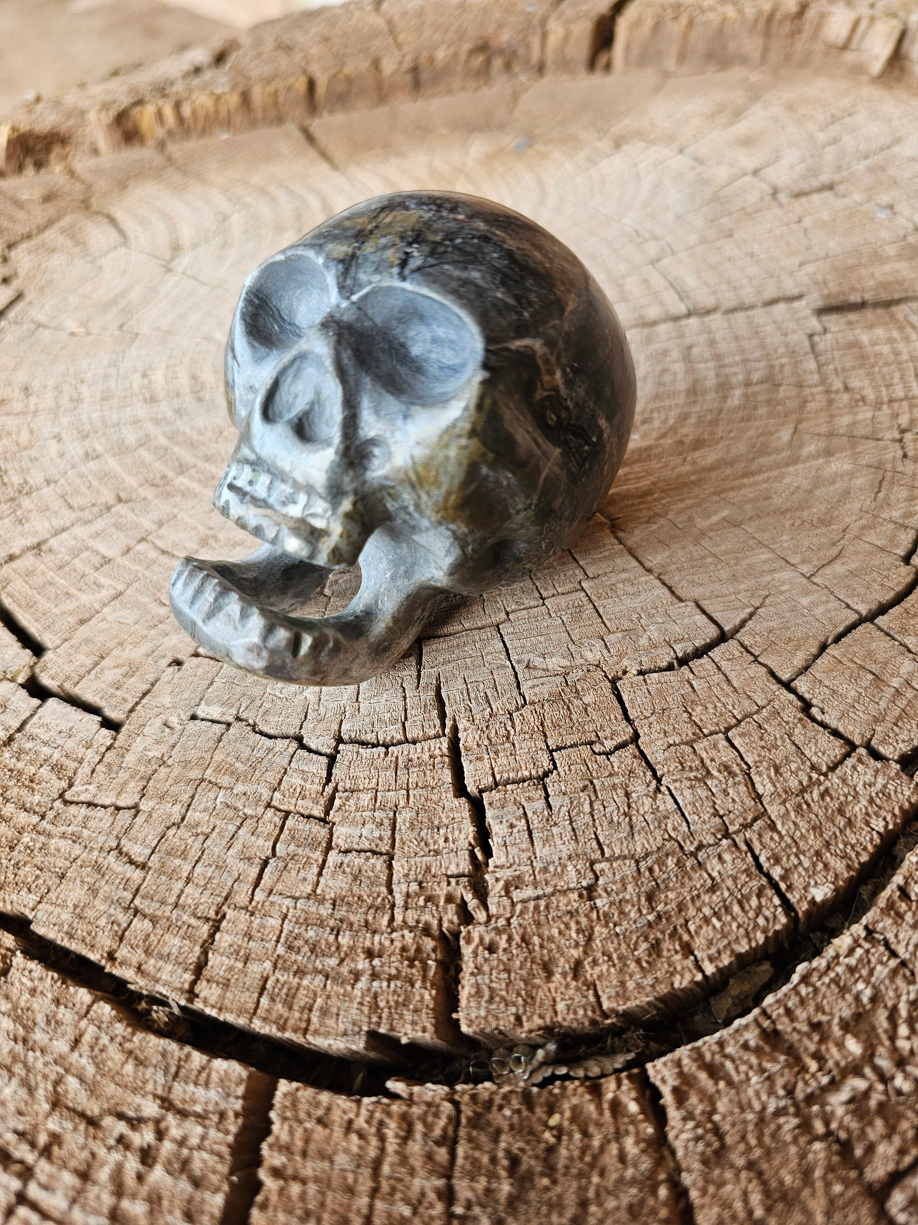 Hand Carved Stone Skull - Image 9