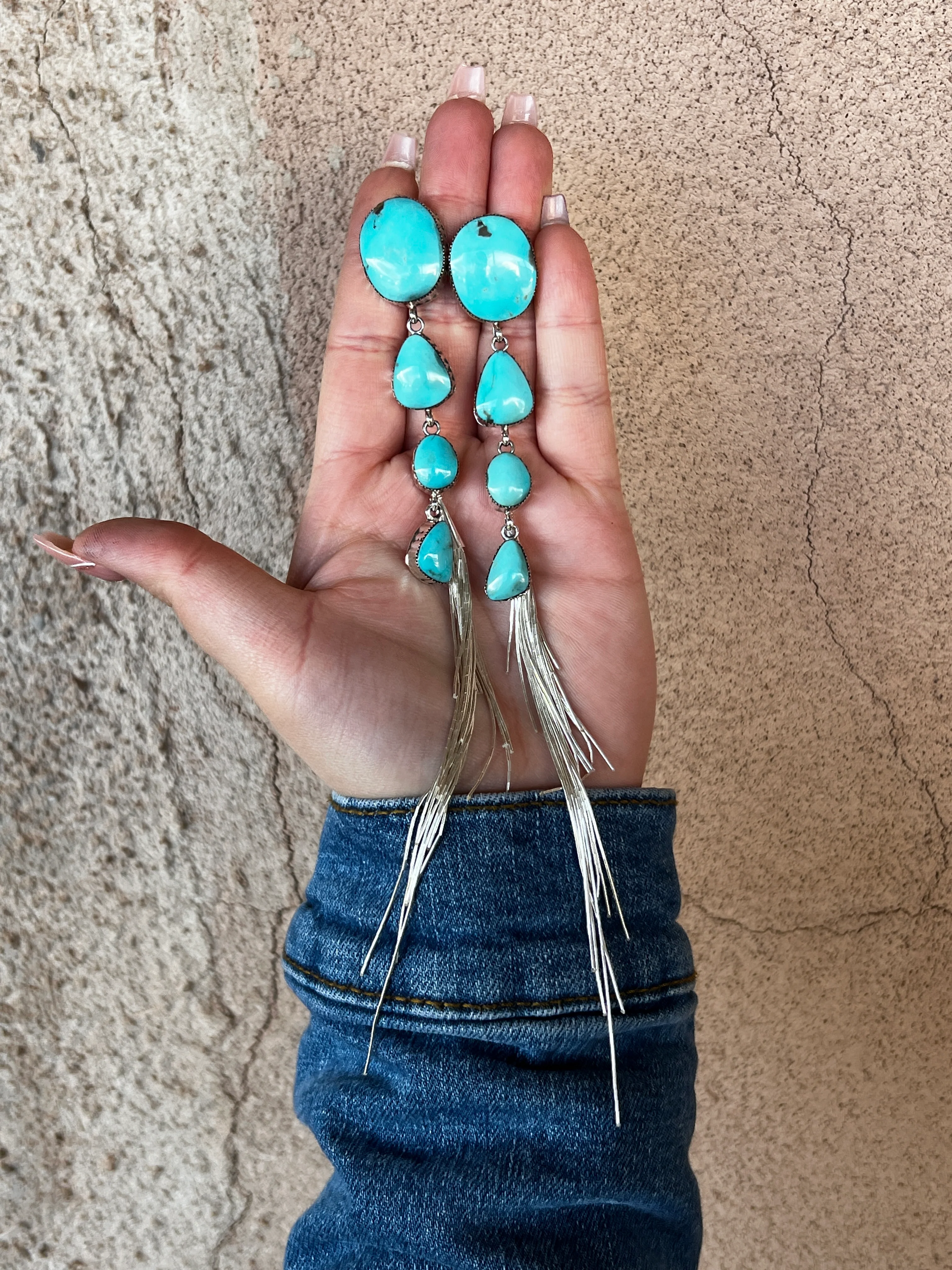 HEY GIRL HEY! Fabulous Shoulder Duster Earrings with Removable Liquid Silver Tassels - Image 8