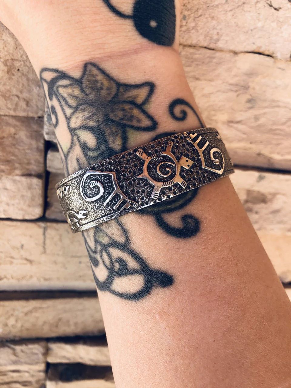 Hieroglyphic Sterling Unisex Cuff!! - Image 2
