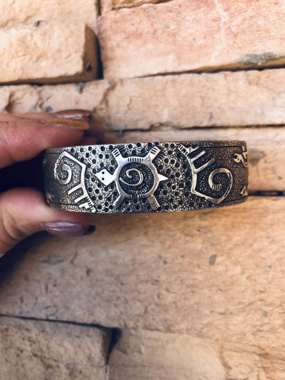 Hieroglyphic Sterling Unisex Cuff!! - Image 3