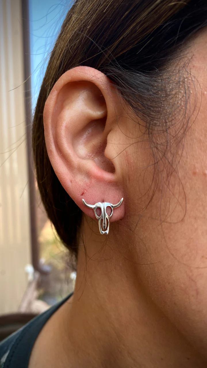 Holy Cow!!! Skull Studs (High Shined or Old Styled) - Image 3