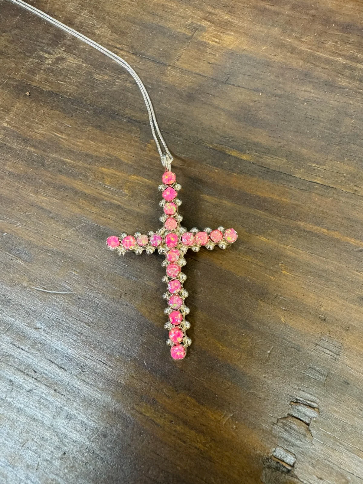 Opal Cross Pendant - Image 2