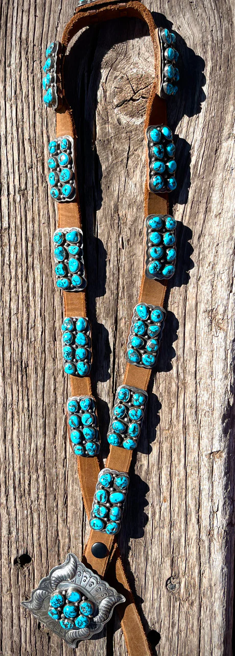 Howdy Cowgirl Concho Belt with Sleeping Beauty Turquoise - Image 3