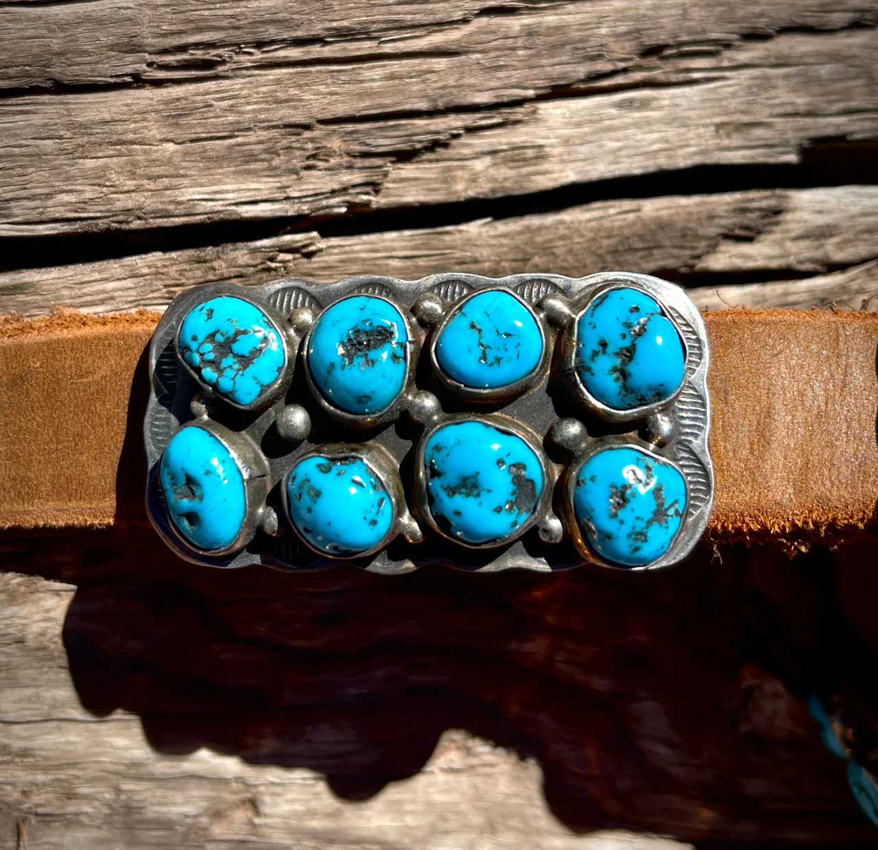 Howdy Cowgirl Concho Belt with Sleeping Beauty Turquoise - Image 4