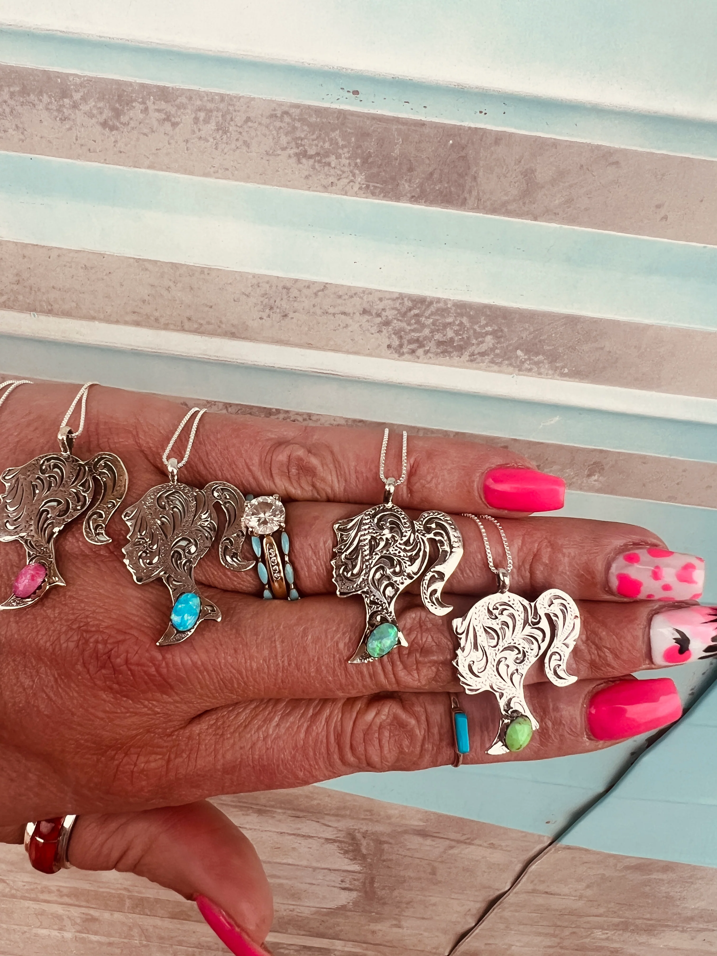 I'm a Barbie Girl! Barbie Side View Pendant - Image 2