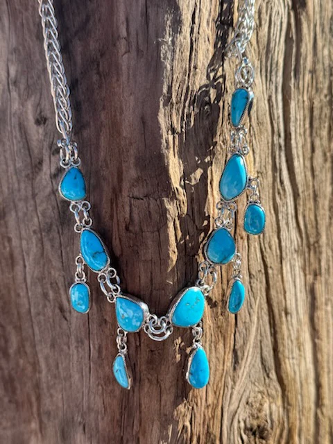 It's Raining Turquoise Necklace - Image 2
